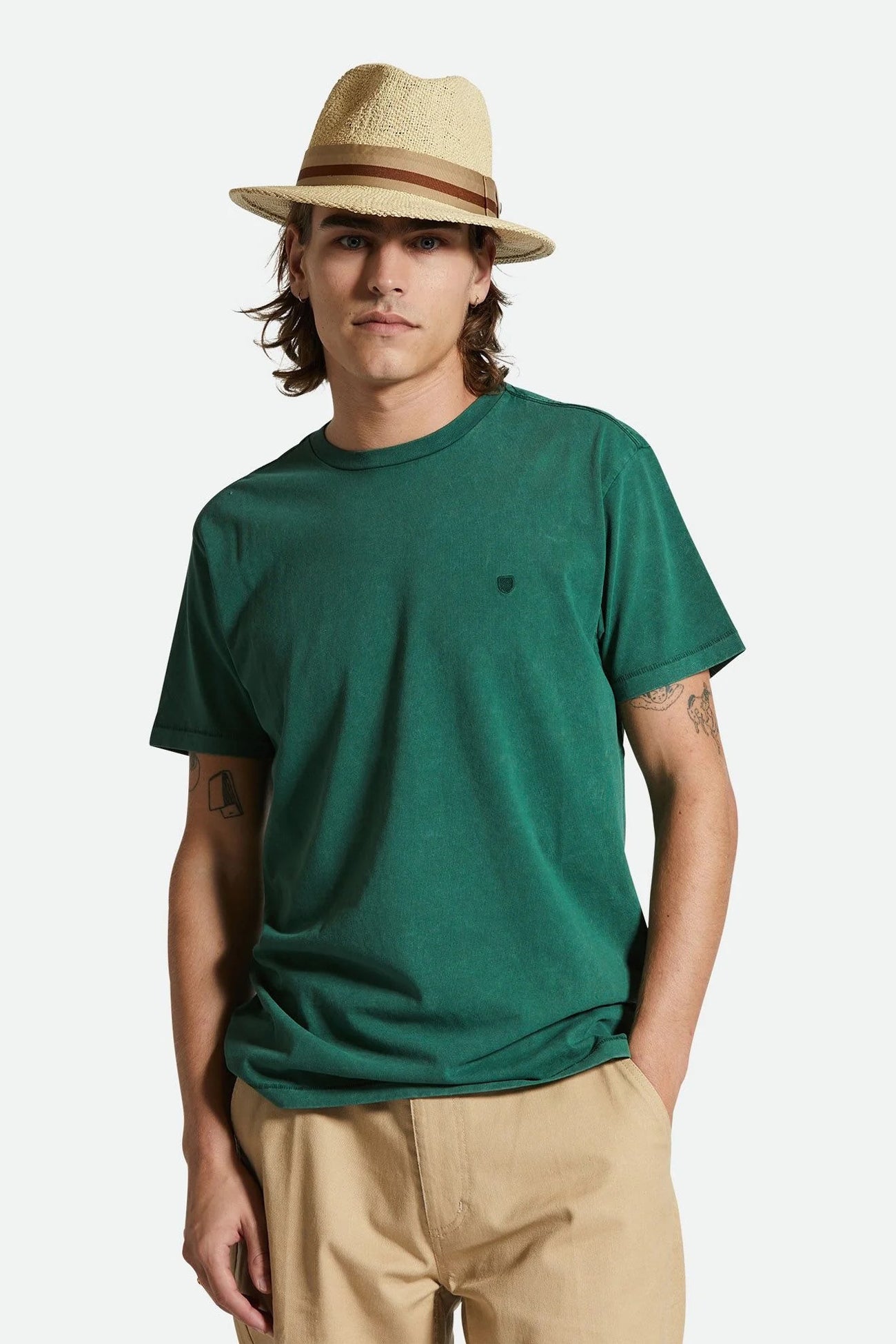 Vintage Reserve Short Sleeve Tee Trekking Green Sol Wash