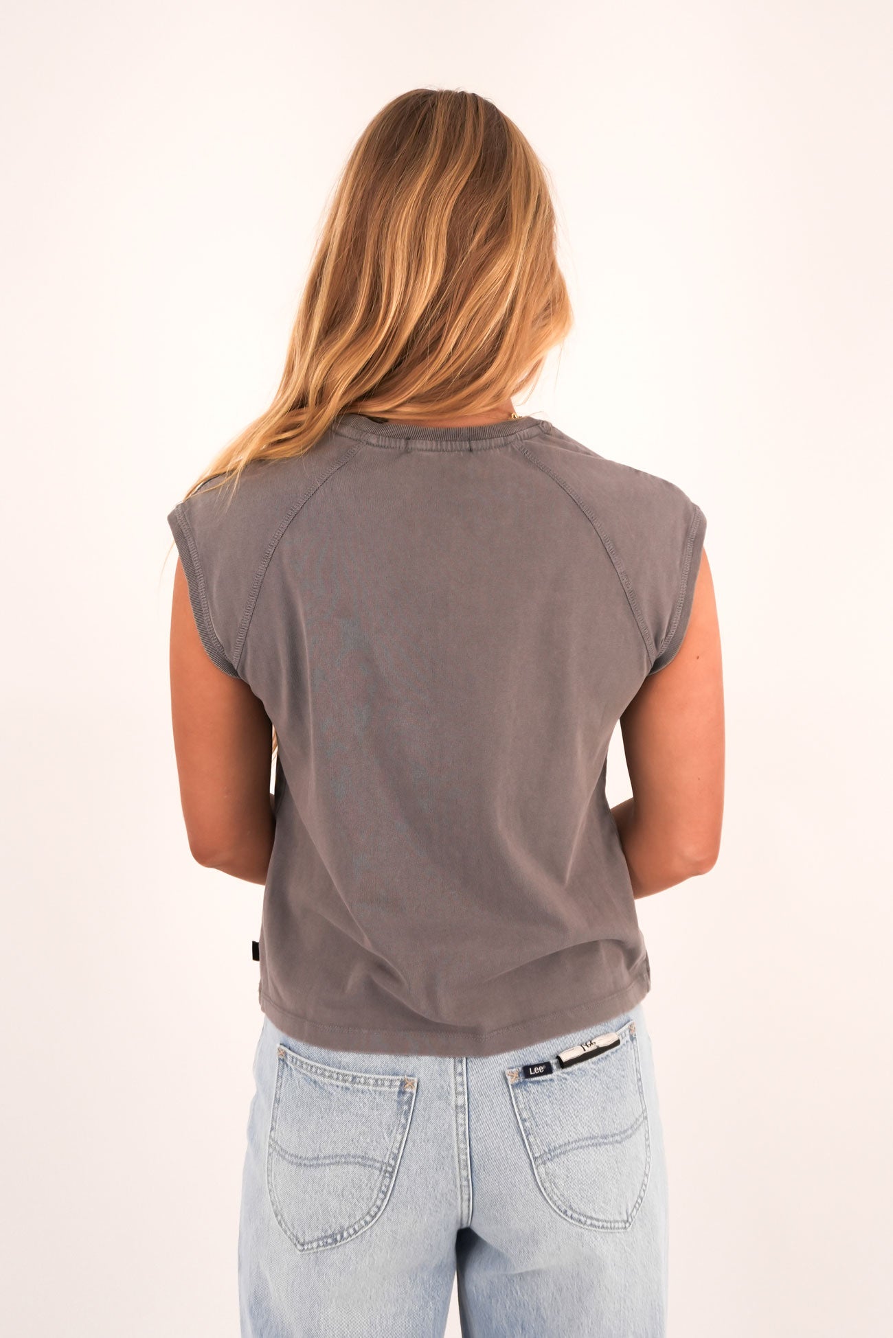 Washed Raglan Tee Charcoal