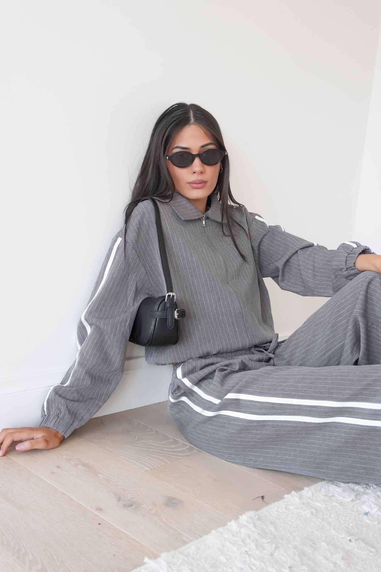 William Jacket Grey Pinstripe