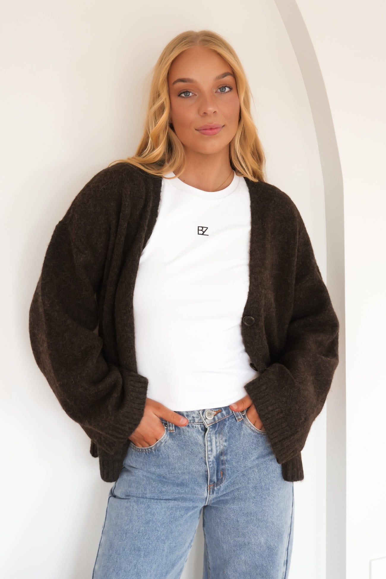 Willow Knit Cardigan Chocolate