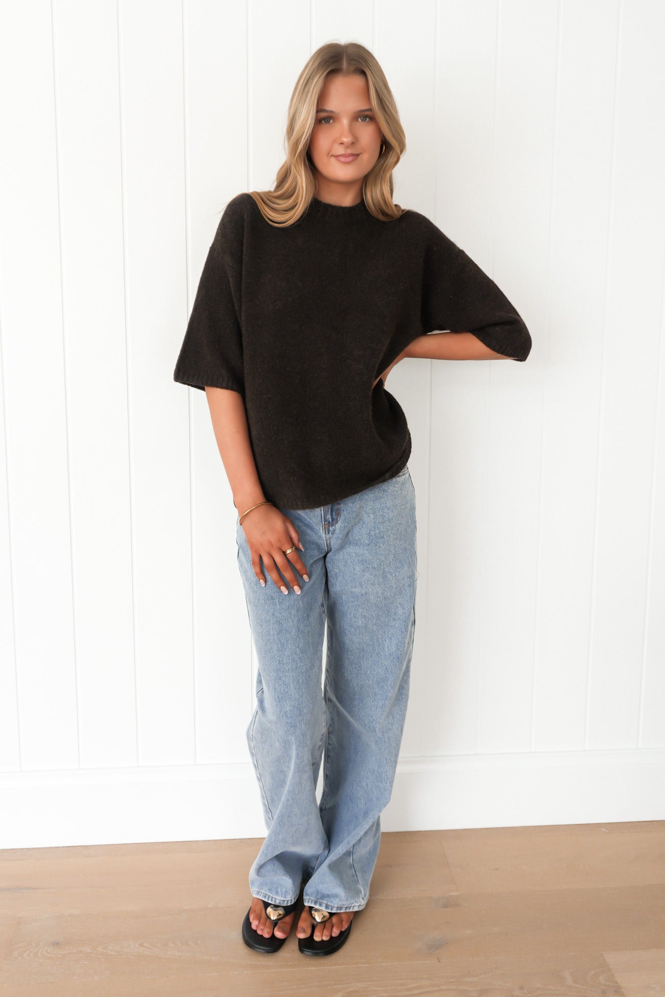 Willow Knit Tee Chocolate