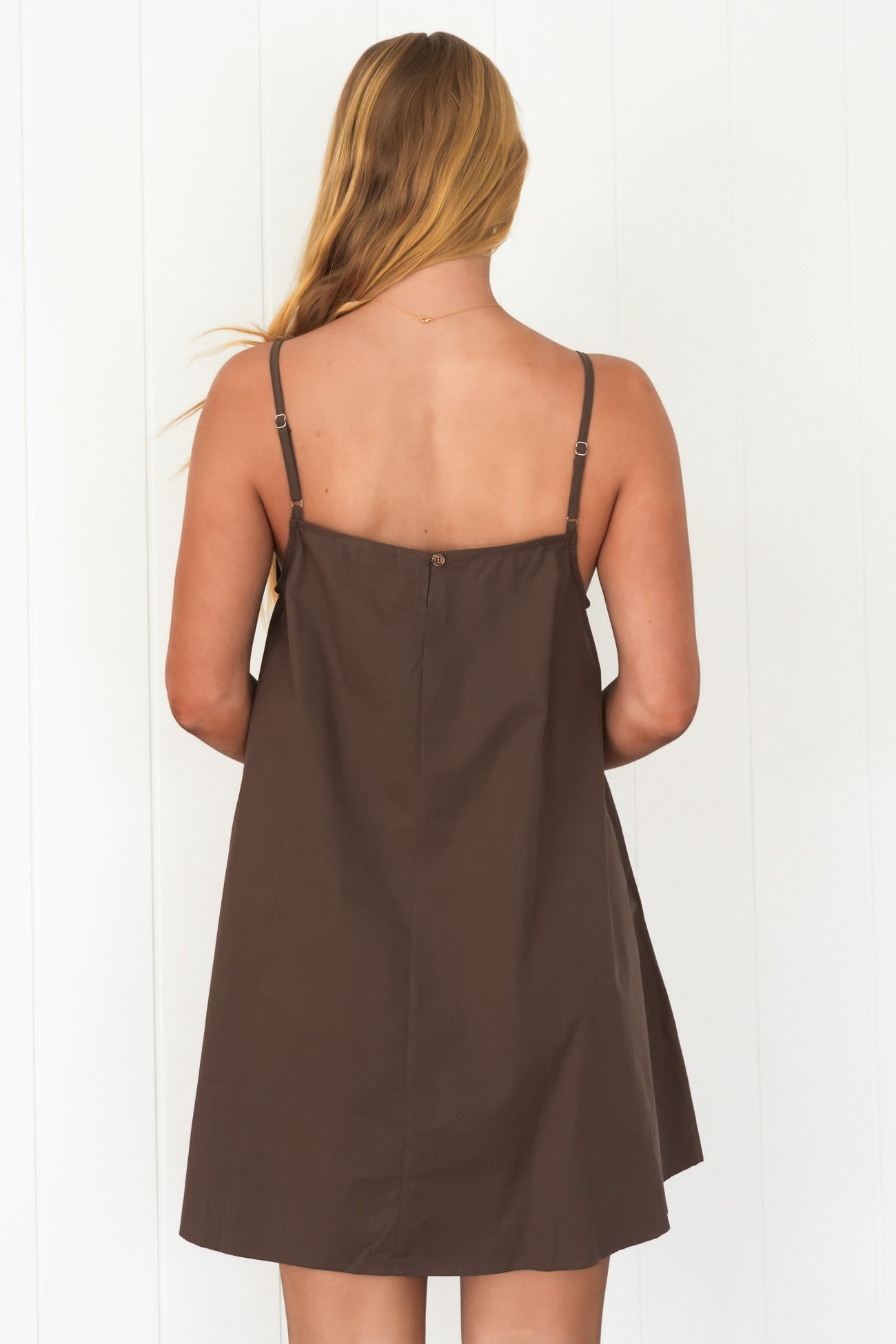 Wrenley Mini Dress Chocolate