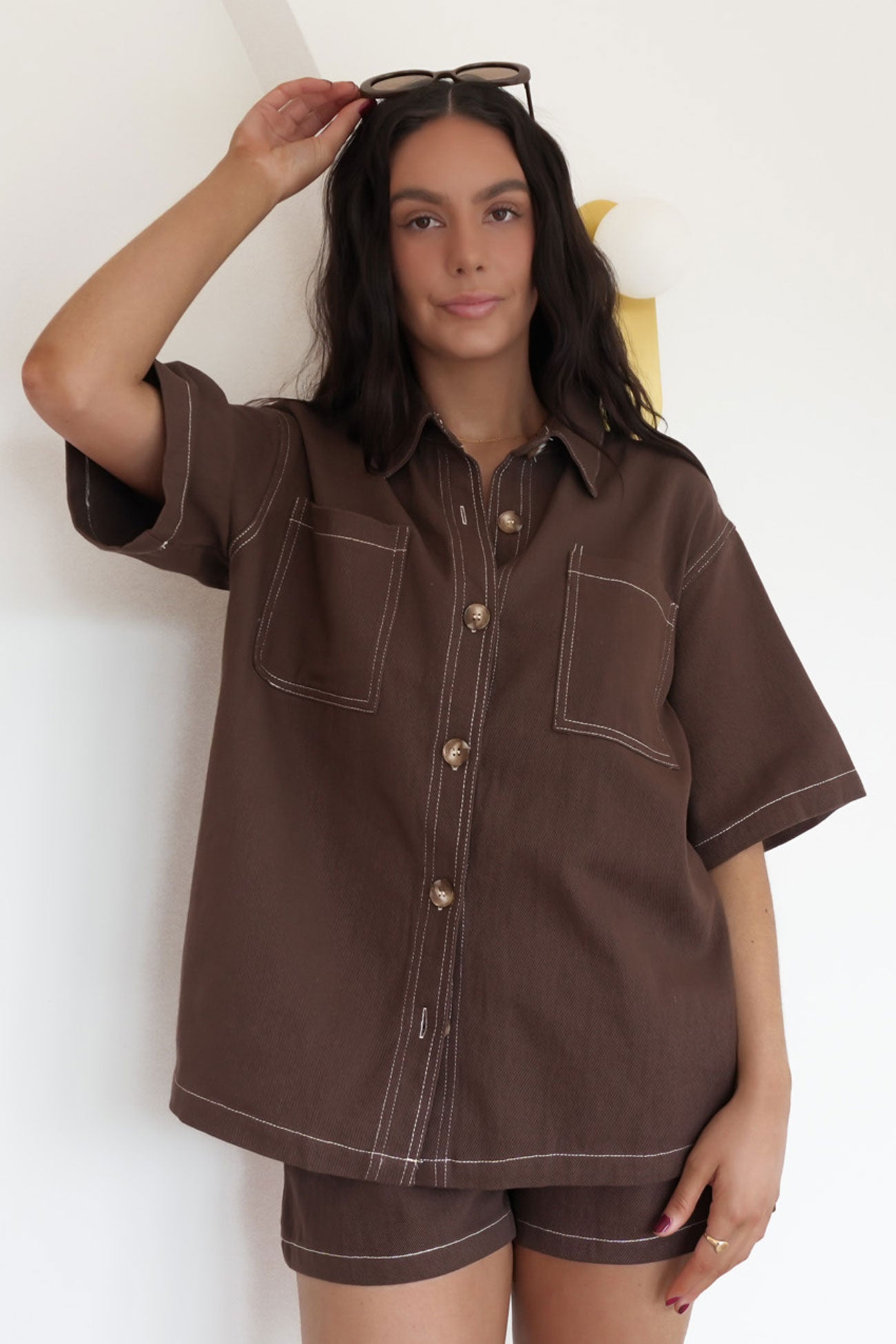 Xylia Denim Set Chocolate