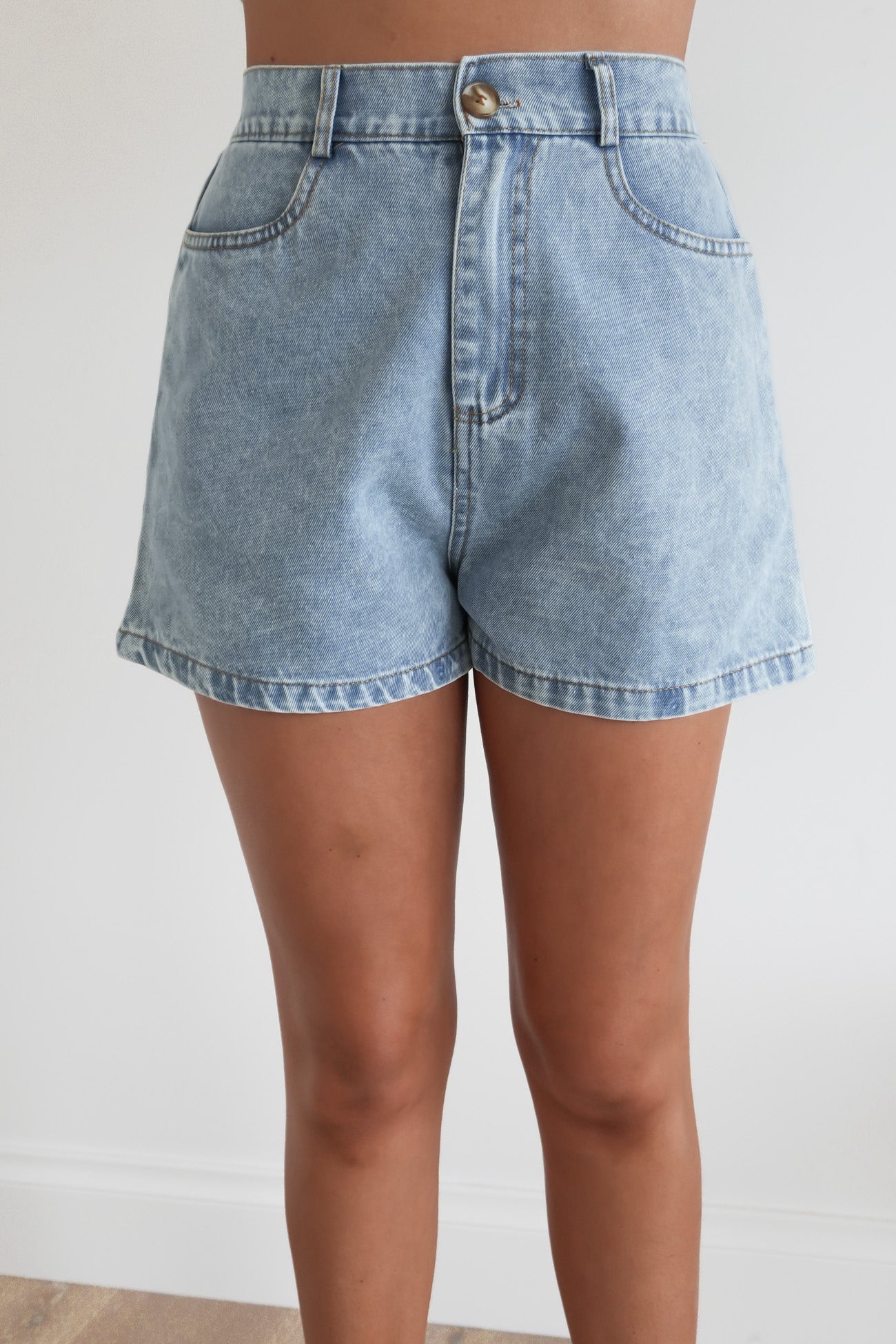 Xylia Denim Set Light Blue Acid Wash