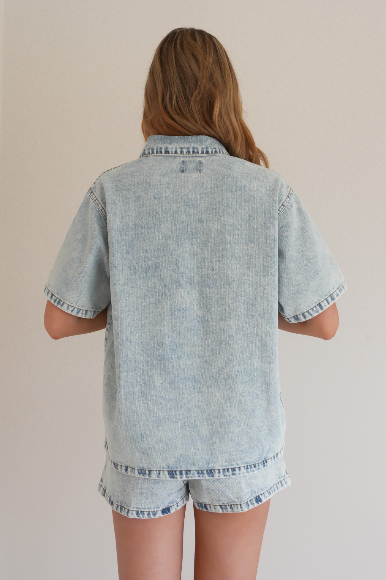 Xylia Denim Set Set Vintage Acid Wash