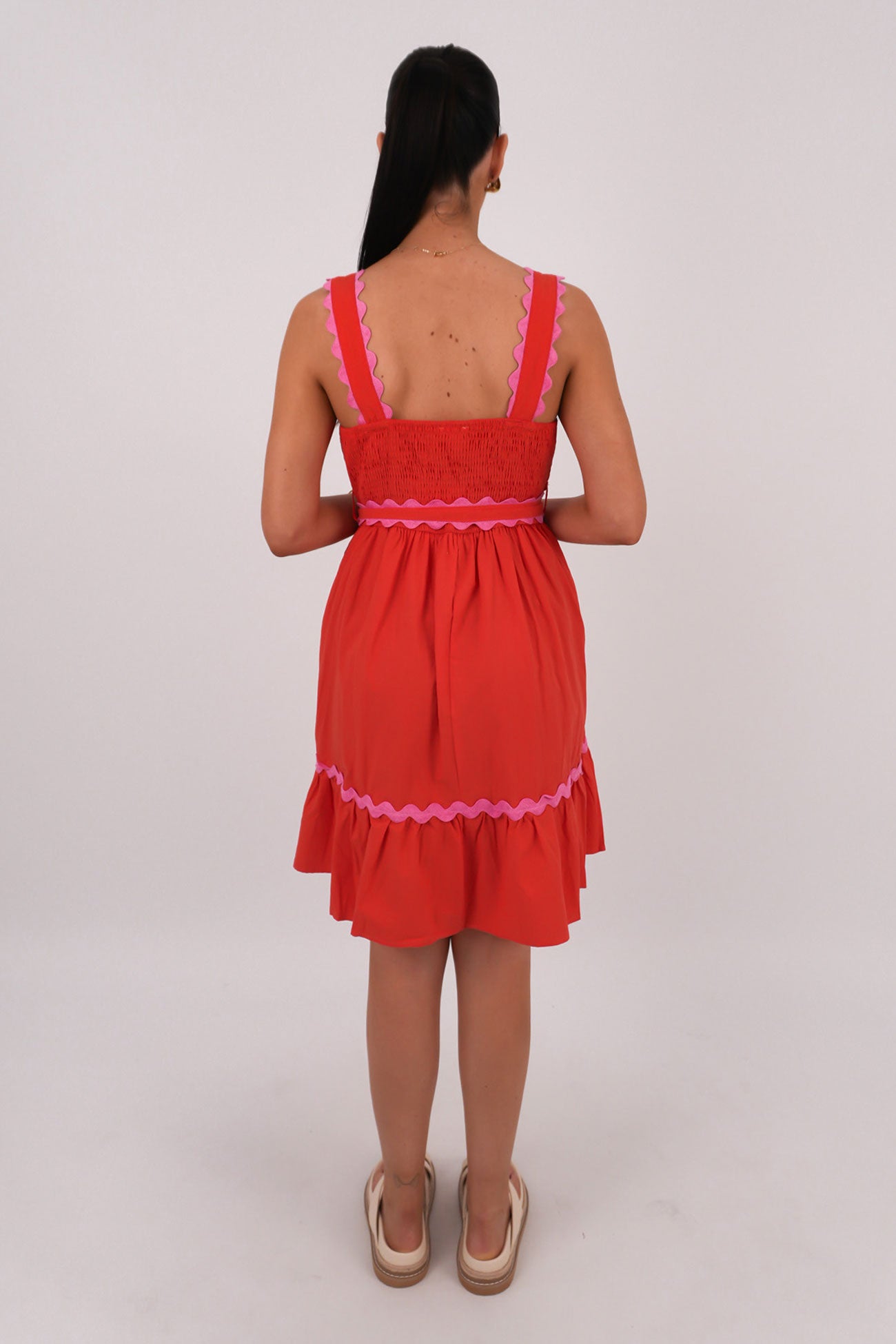Yash Mini Dress Red Pink