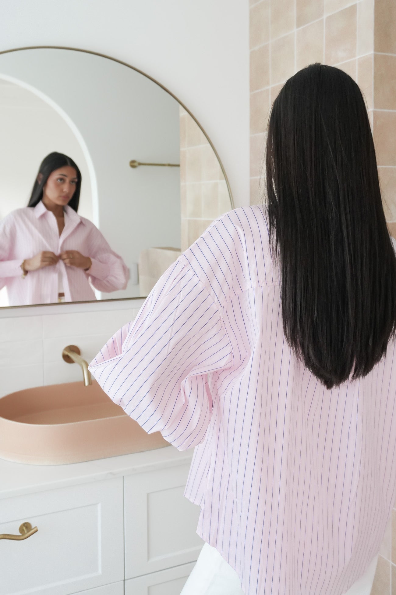 Zavier Shirt Light Pink Stripe