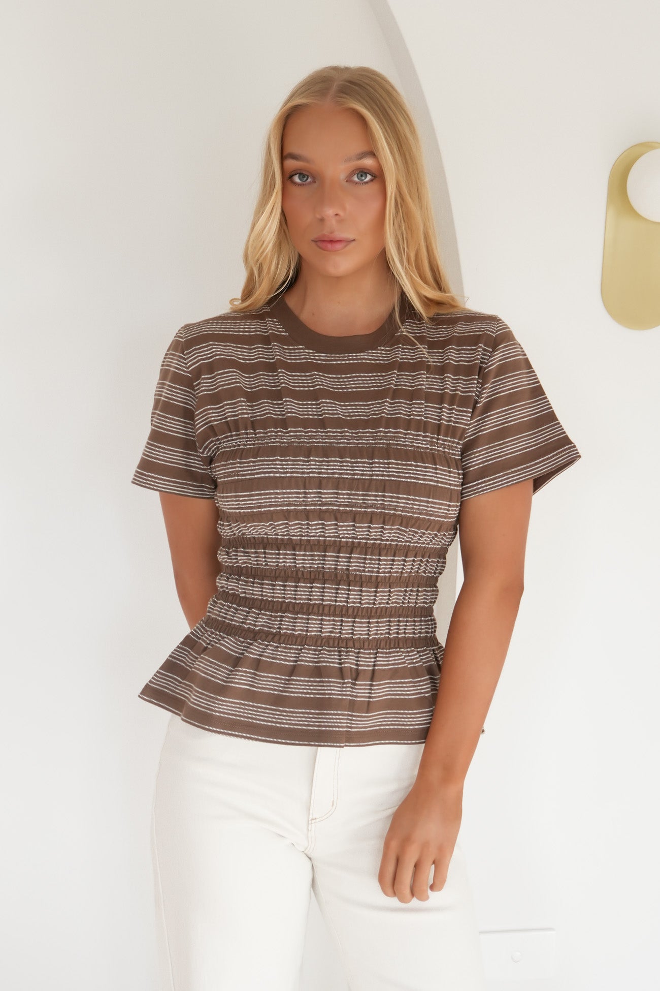 Zelena Knit Tee Coffee