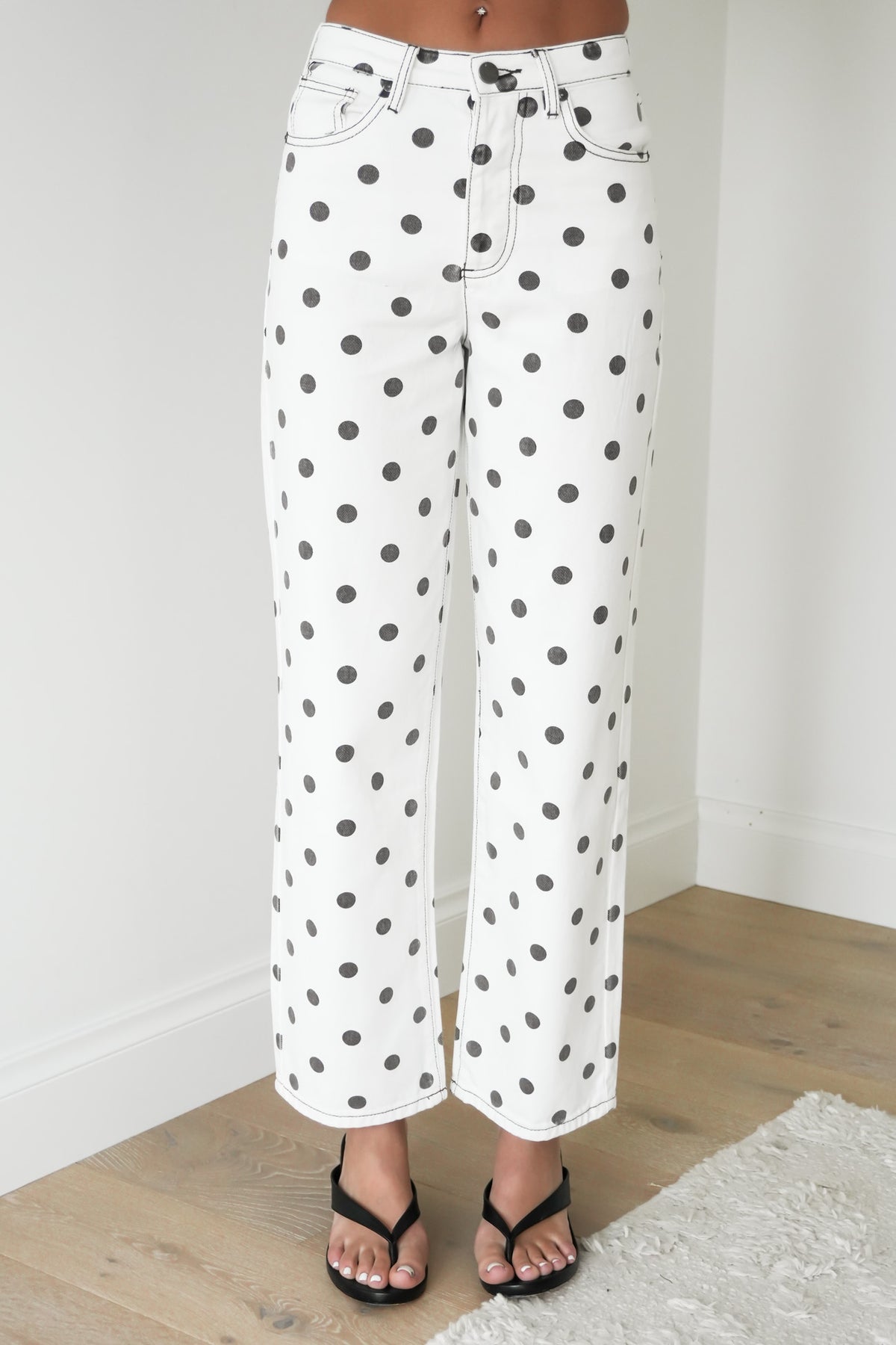 Zia Relaxed Straight Jean Polka Dot