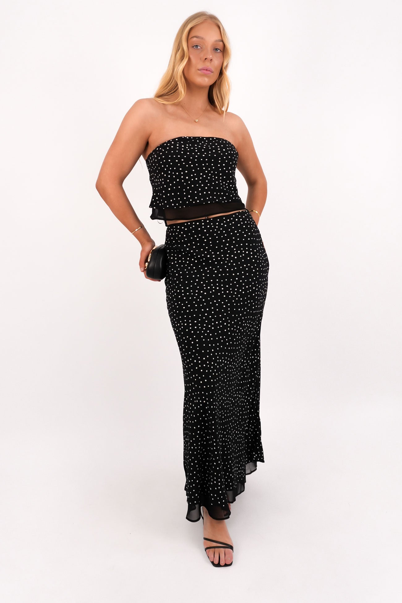Ziggy Set Black Polka Dot