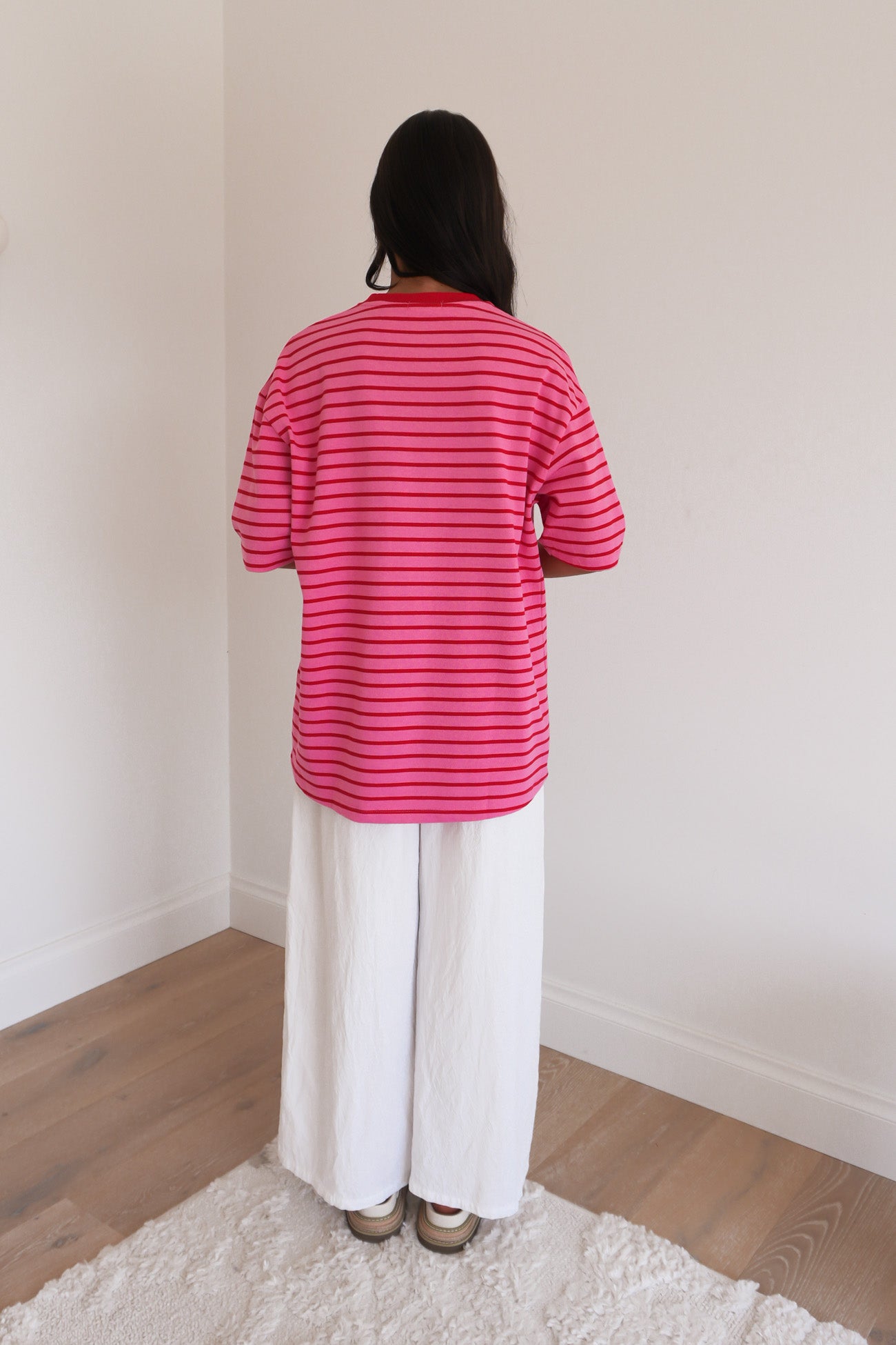 Zora Tee Pink Stripe