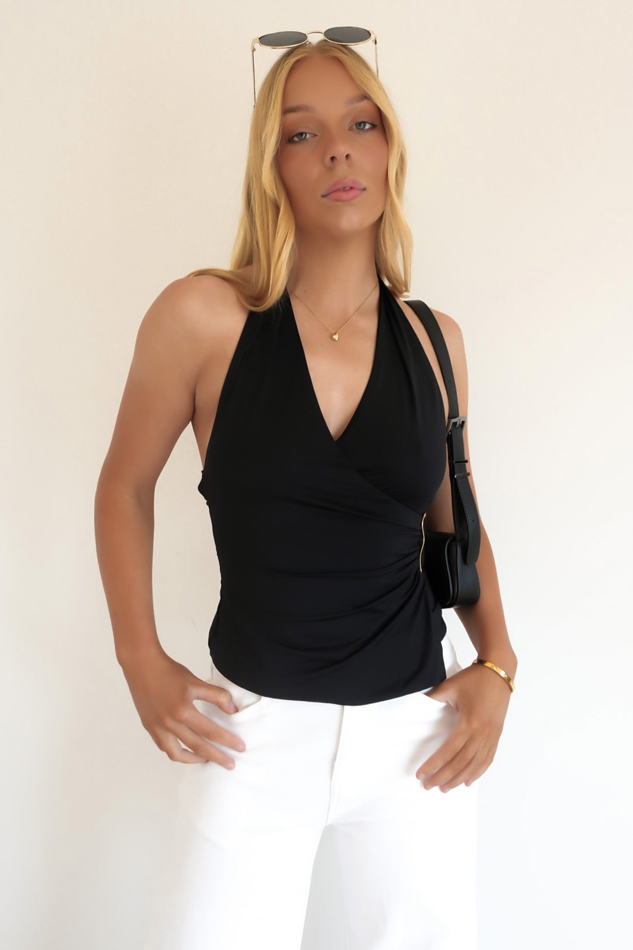 Zorina Halter Top Black