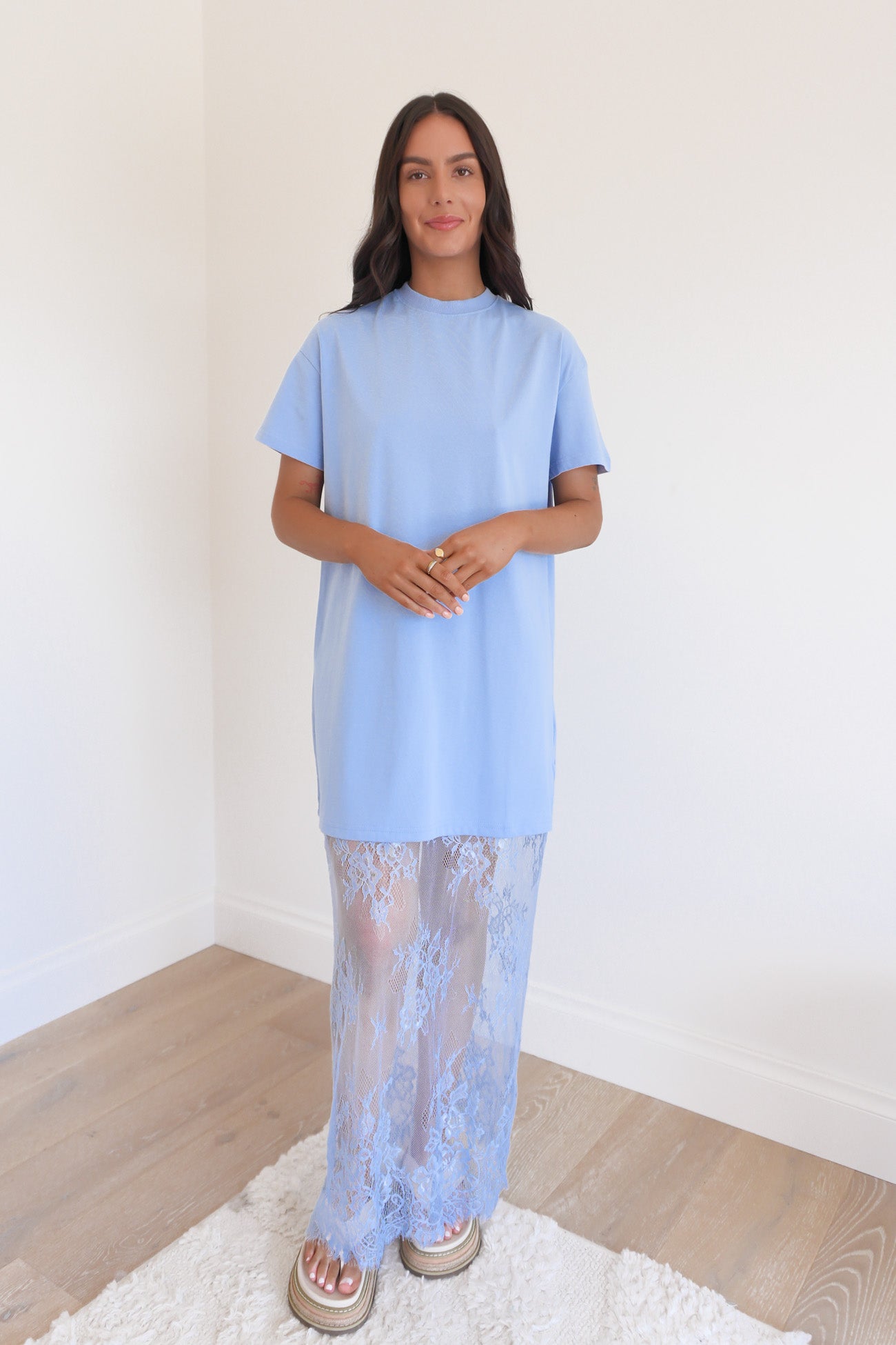 Zoro Lace Maxi Dress Blue