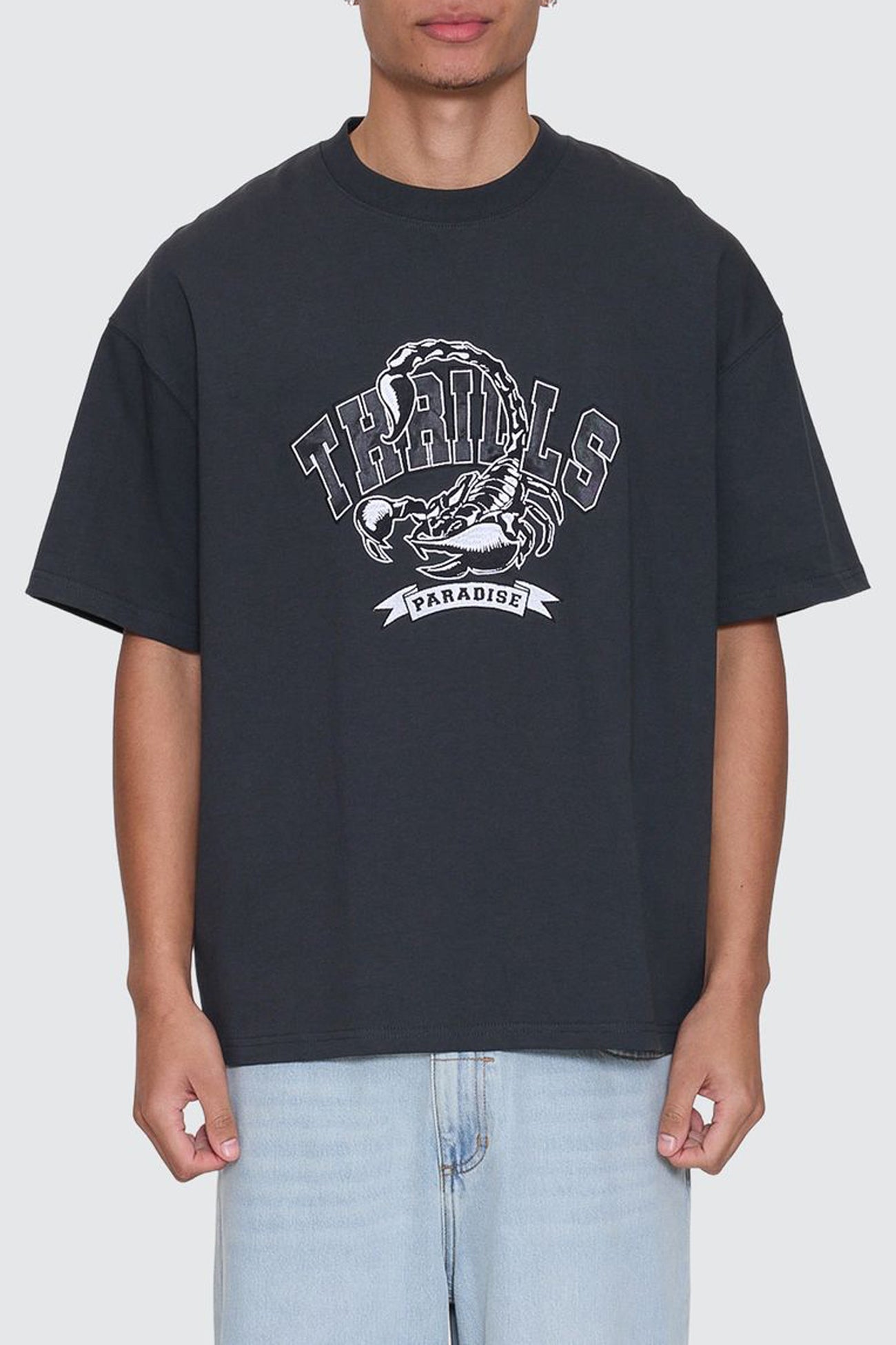 Sting Of Defeat Box Fit Oversize Tee Carbon