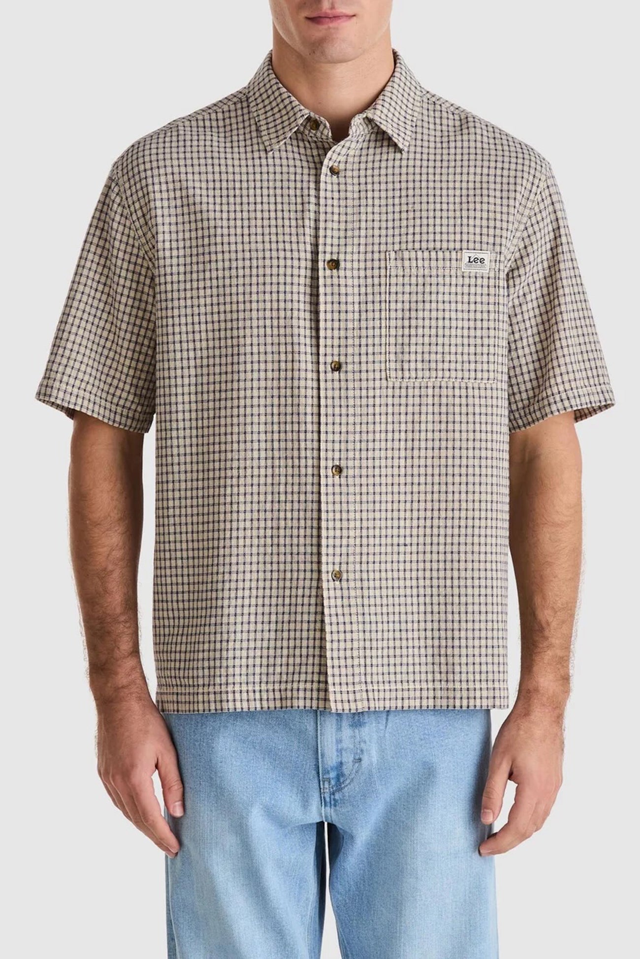 Boxcutter Shirt Ecru Check