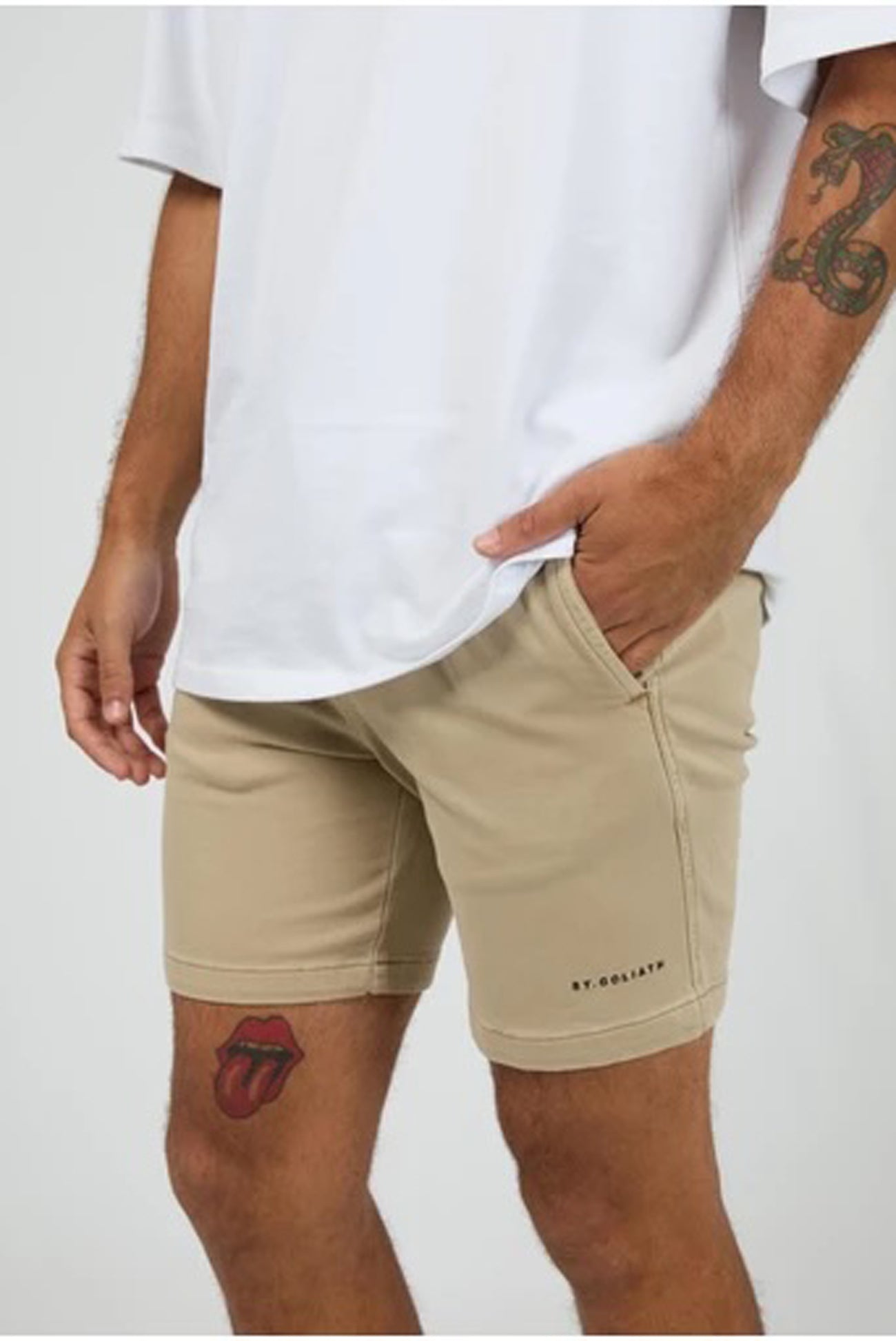 Fairhaven Elastic Waist Hybrid Short Sand