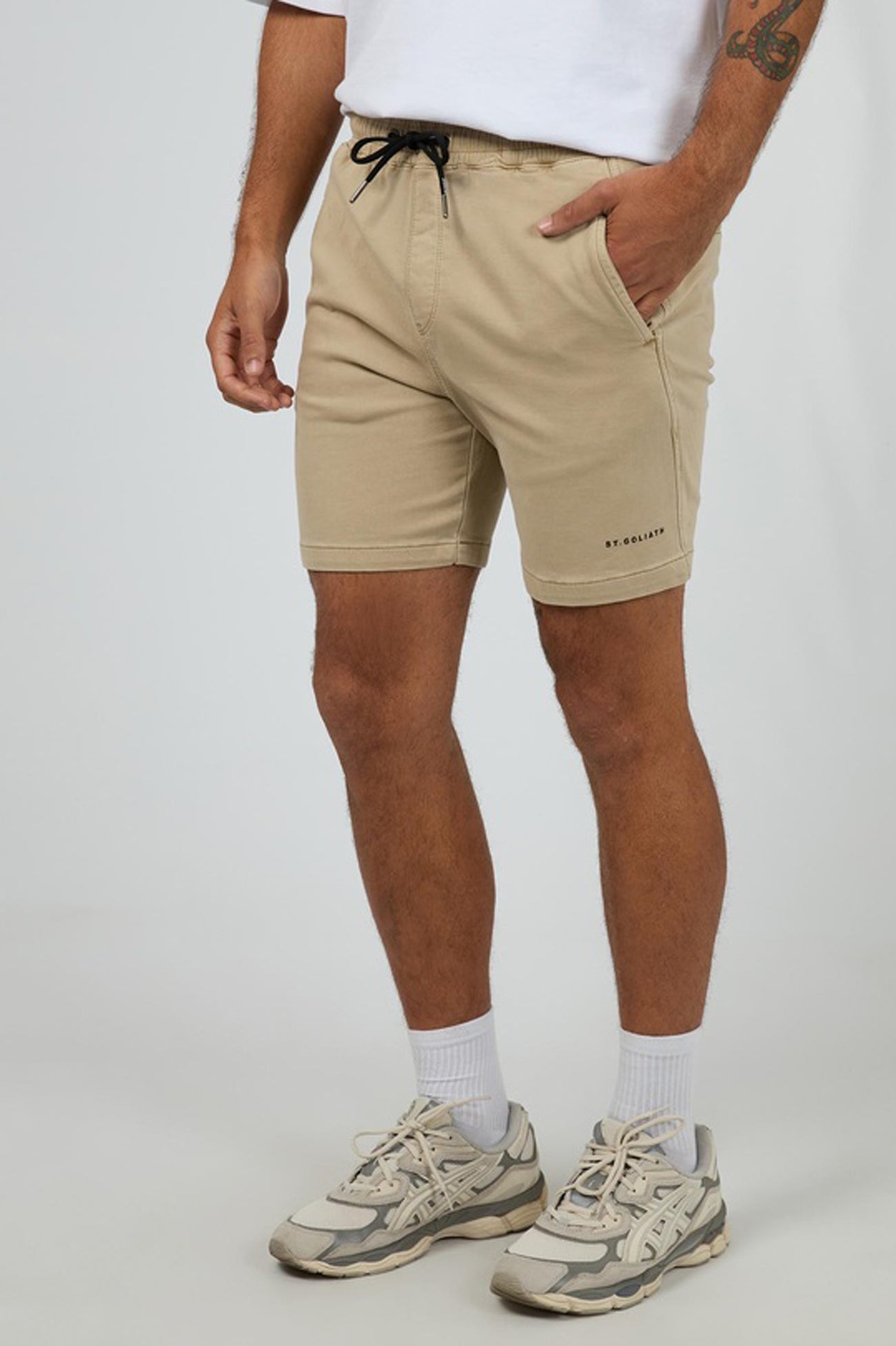 Fairhaven Elastic Waist Hybrid Short Sand