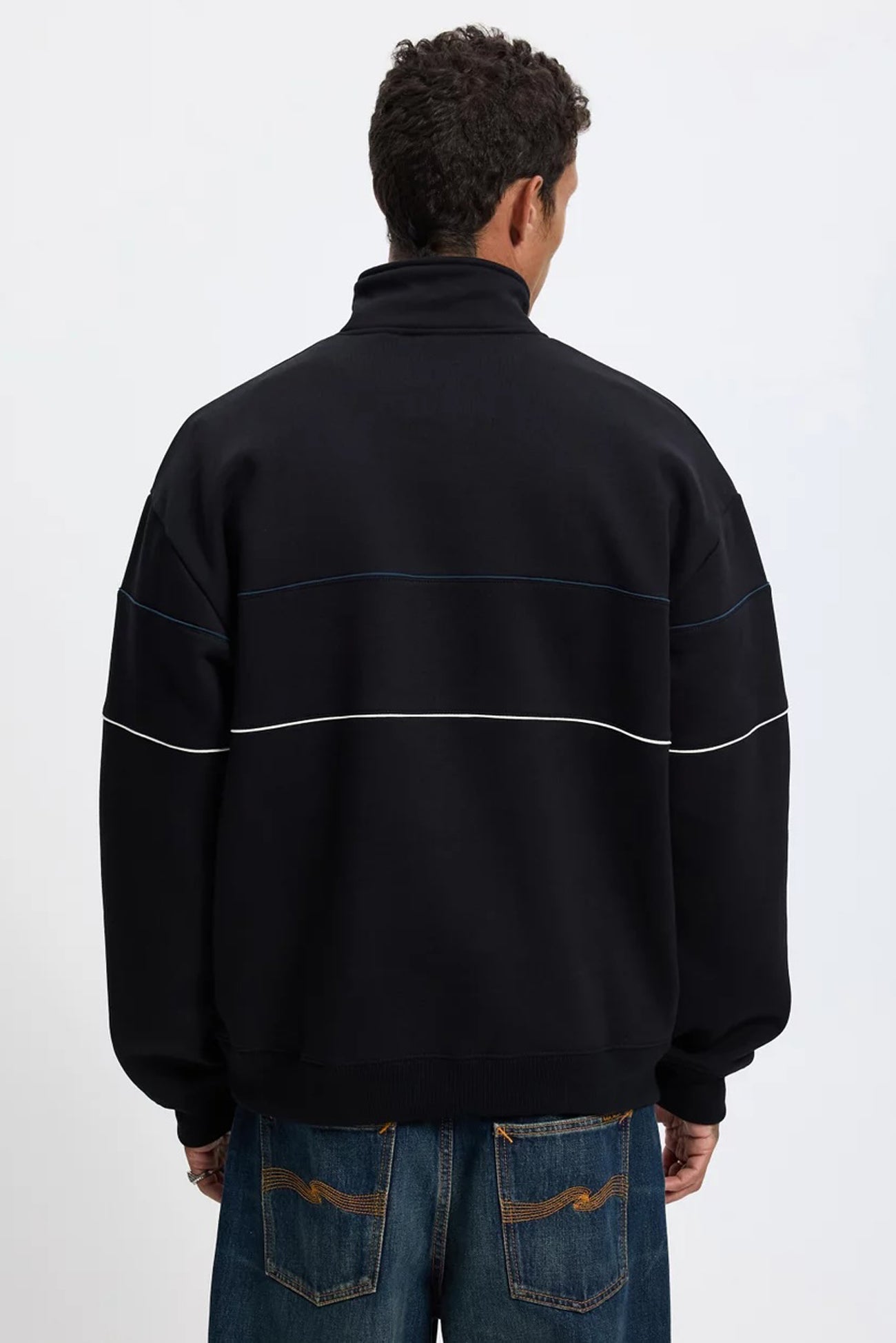 Between Chaos & Calm Quarter Zip Fleece Black