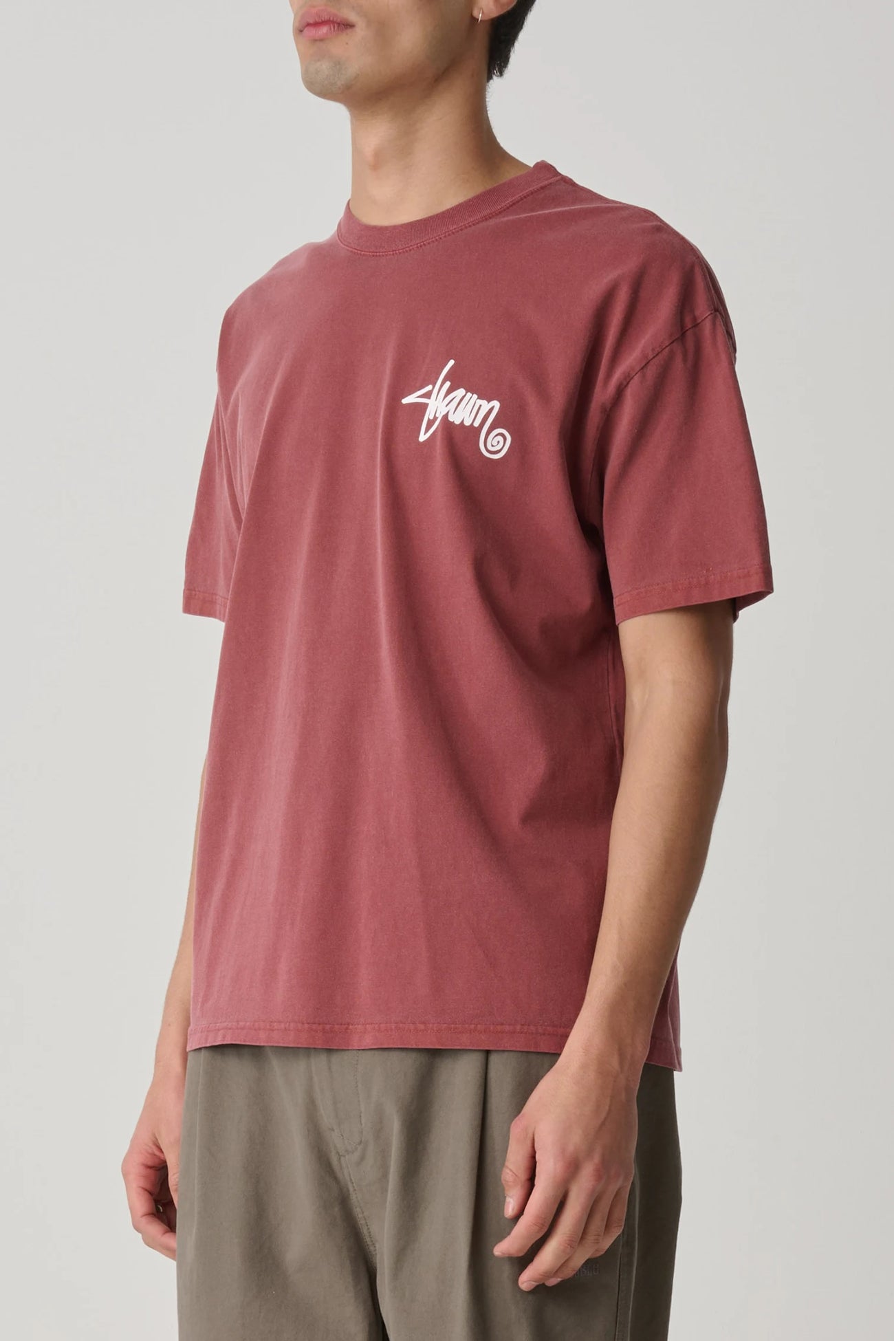 Shawn Script Short Sleeve Tee Pigment Brick Red