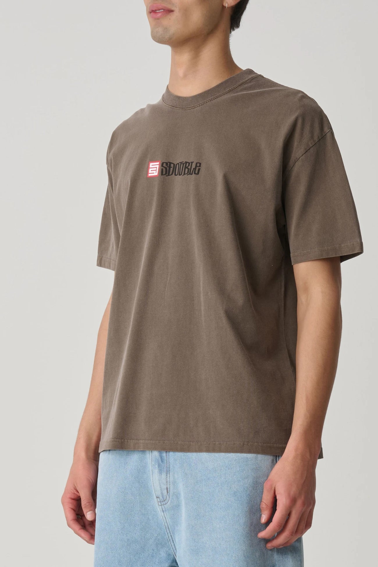 S Cube Mid Block Short Sleeve Tee Pigment Ash