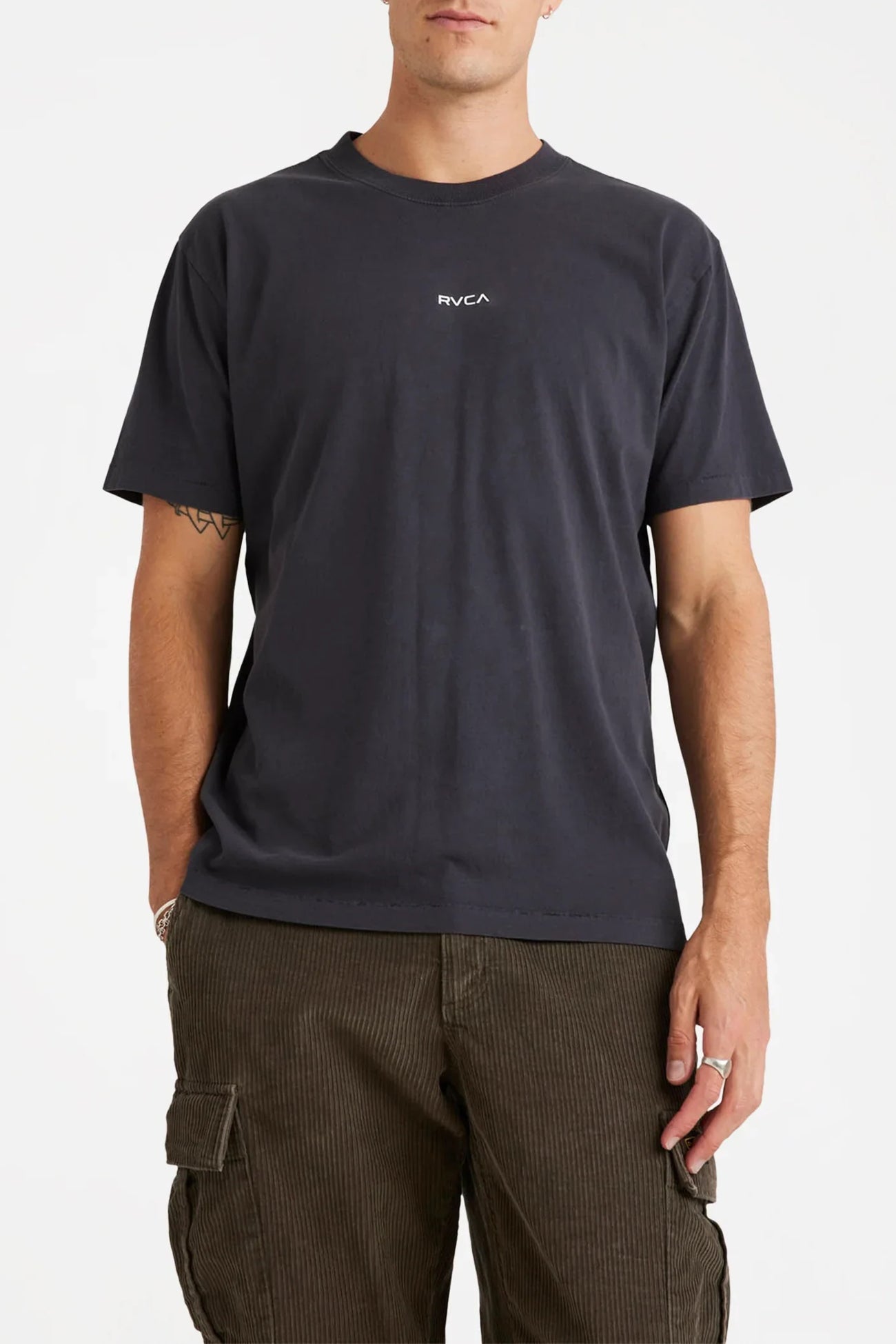 RVCA Unflipped Short Sleeve Tee Washed Black
