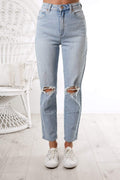 A 94 High Slim Jean Daisy Blue