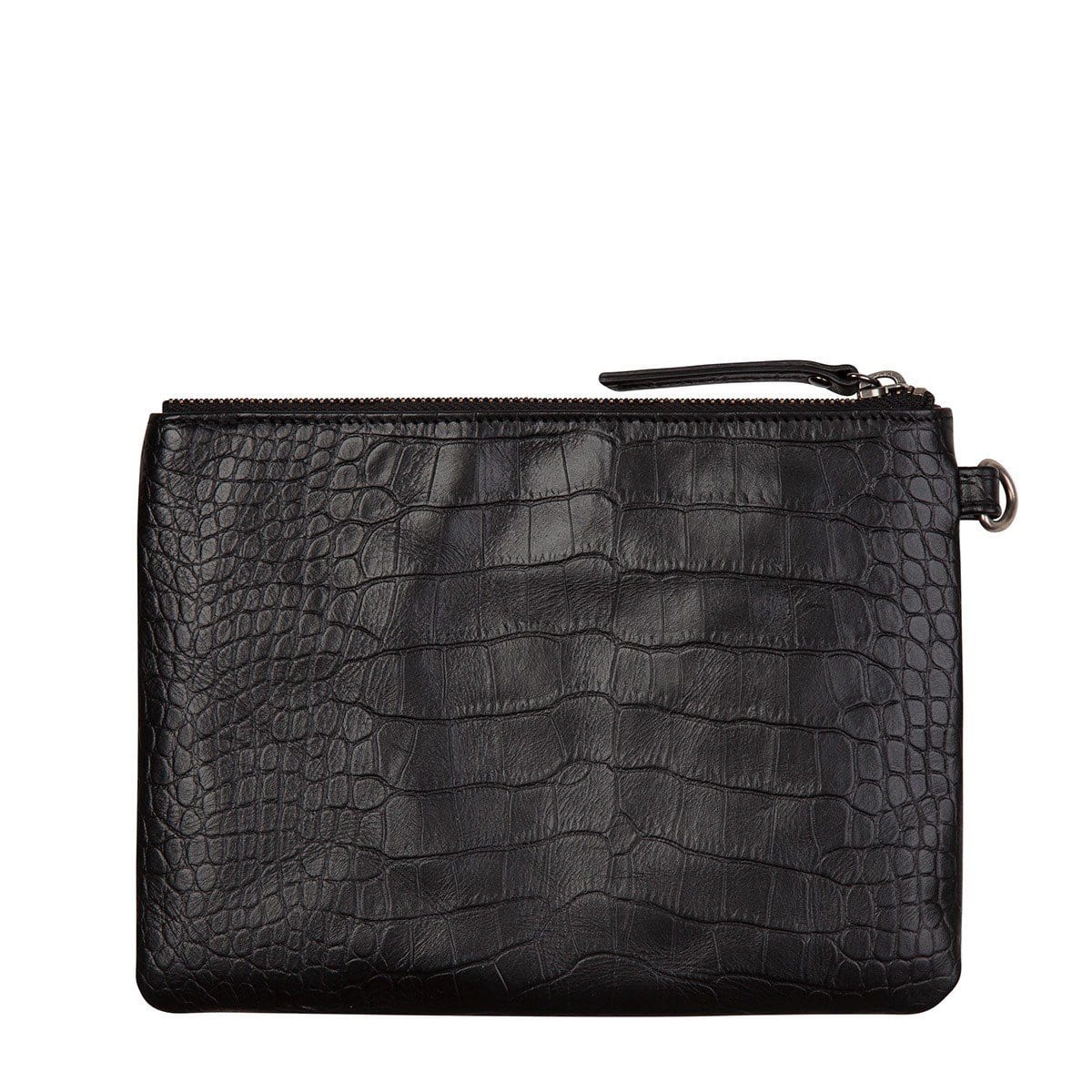 Fixation Wallet Black Croc Embossed Status Anxiety - Jean Jail