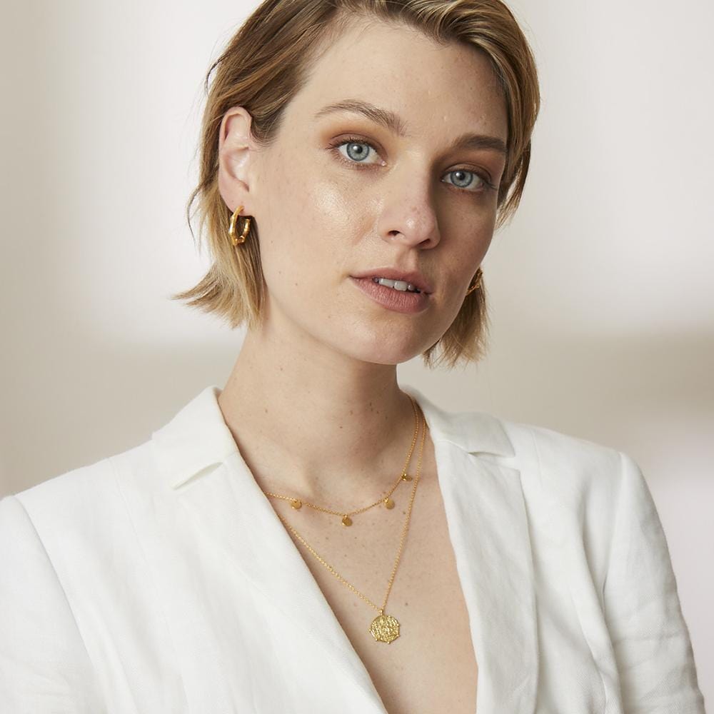 Aztec Coin Necklace Gold Jolie & Deen - Jean Jail