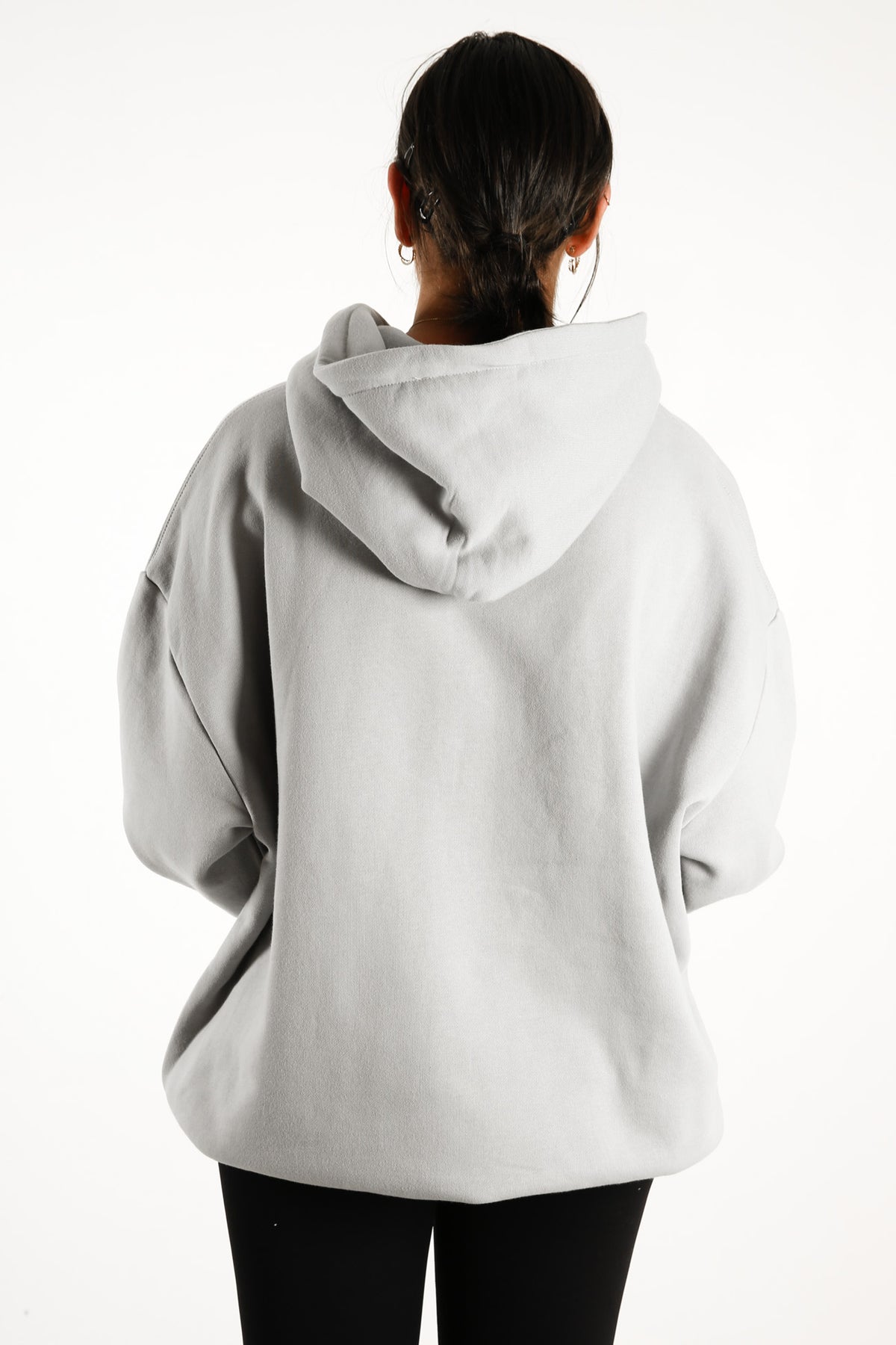 Italic Oversized Hood Flat Grey