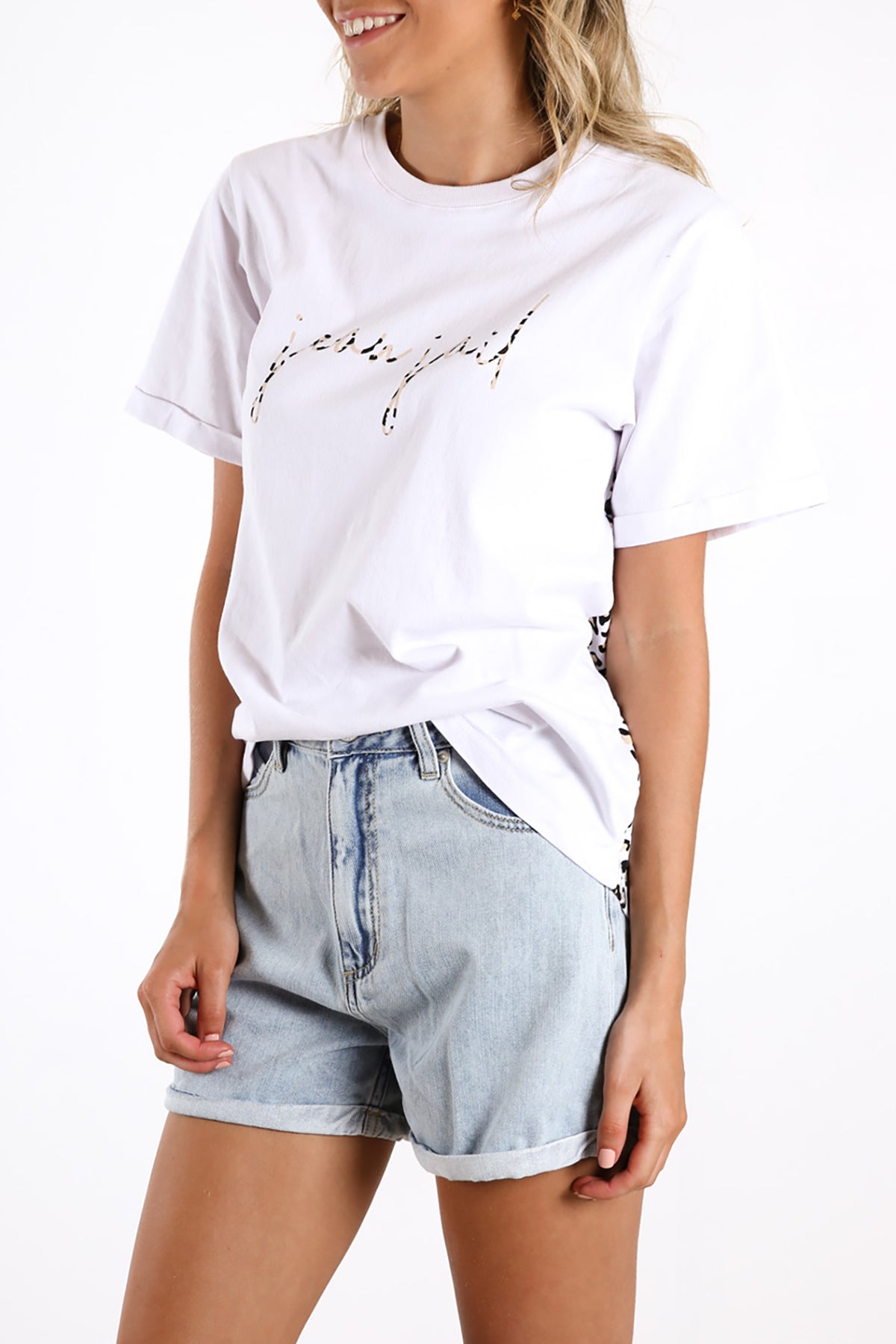 Brave Tee White Leopard