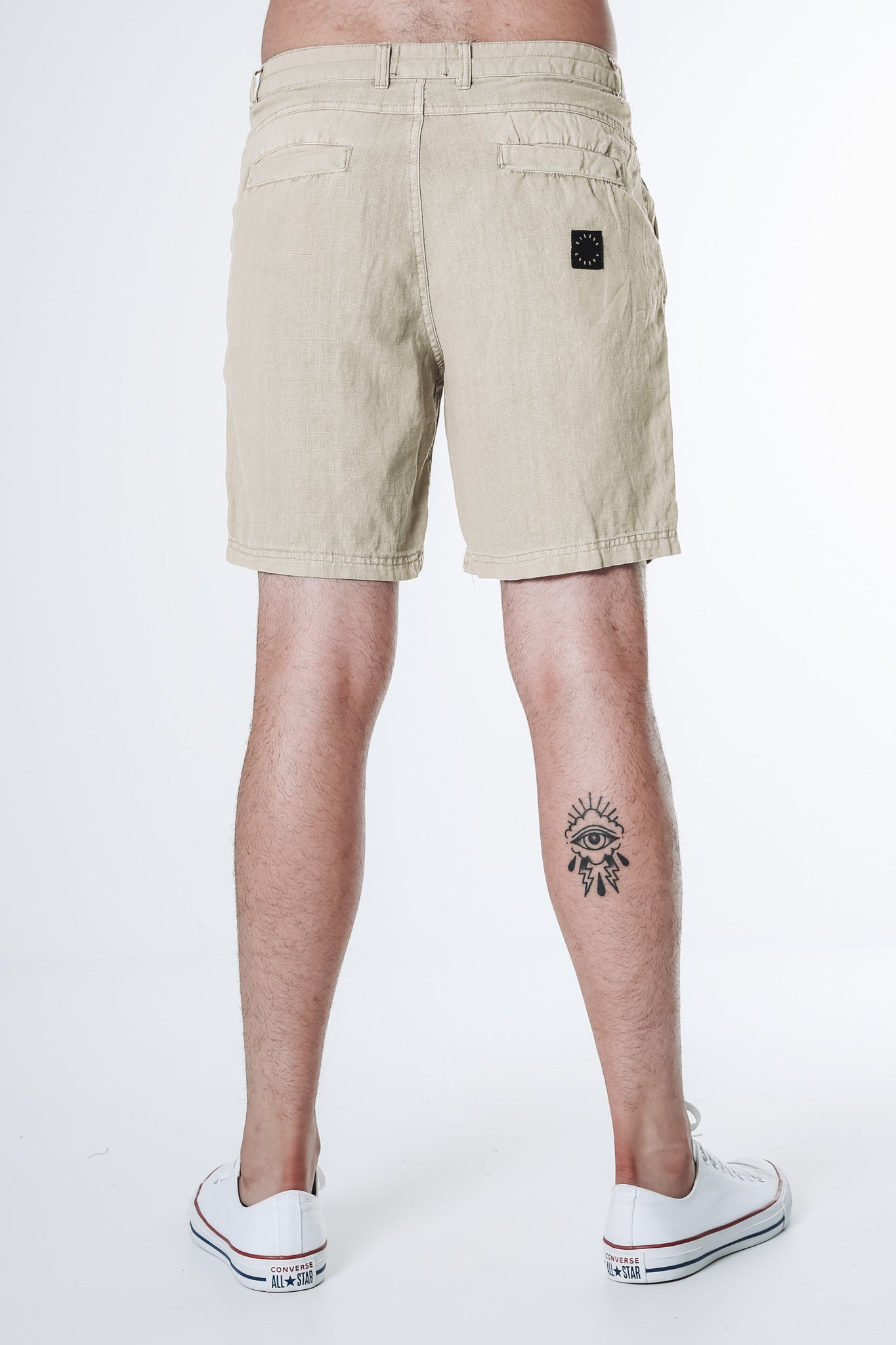 Linen Blend Walk Short Tan