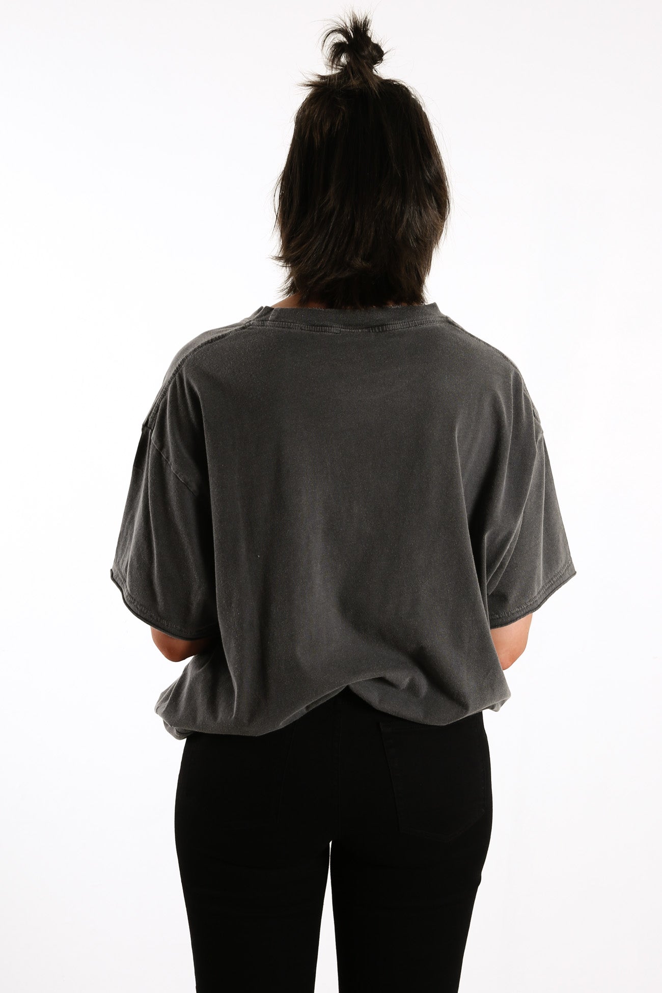Kirby Distressed Vintage Fit Tee Stone Black