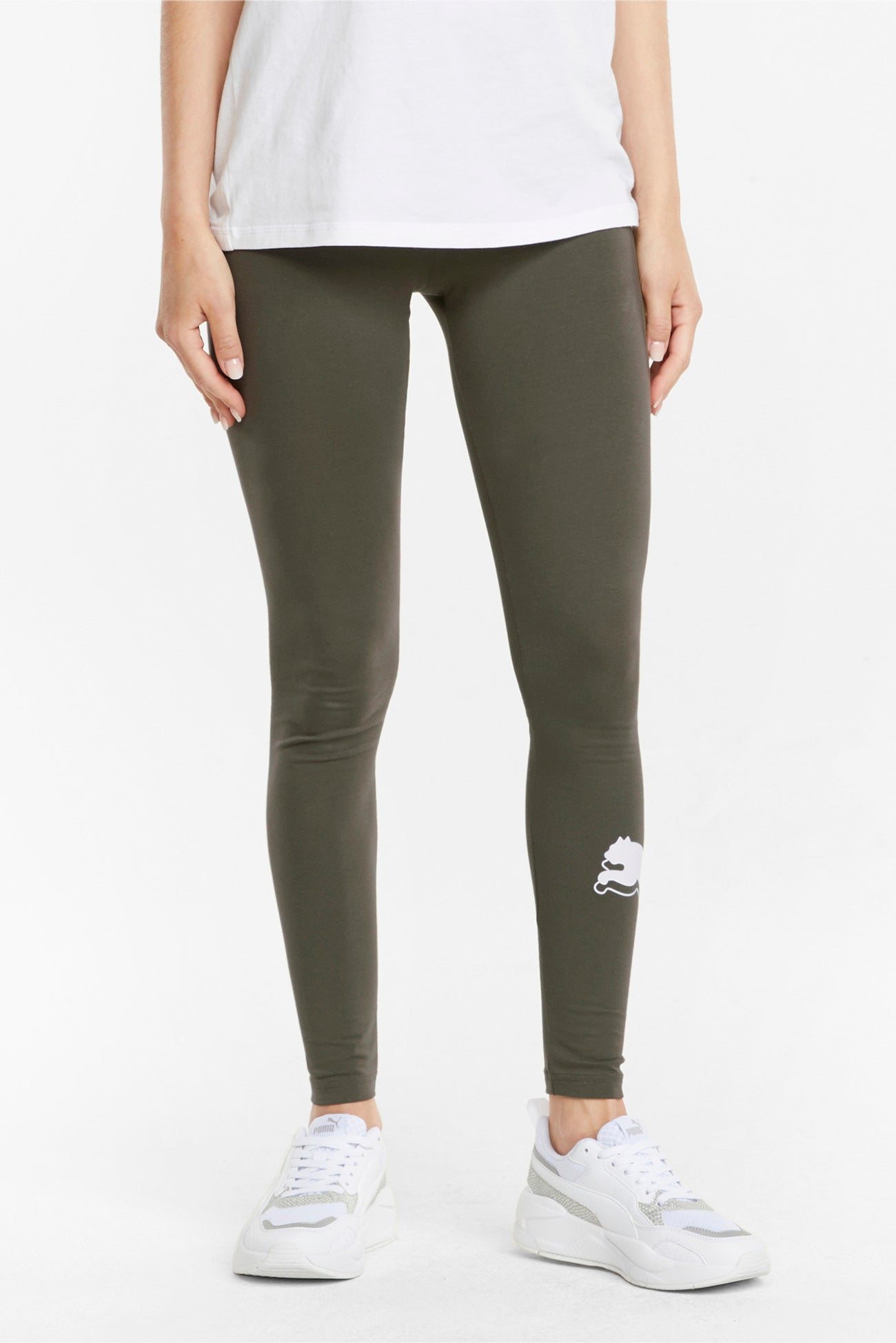 Puma Power Logo Leggings Grape Leaf