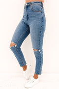 A 94 High Slim Jean Daisy Blue