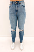 A 94 High Slim Jean Daisy Blue