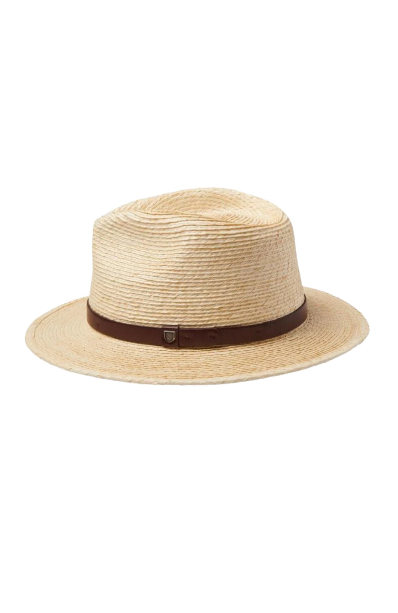 Messer Straw Fedora Natural Brown