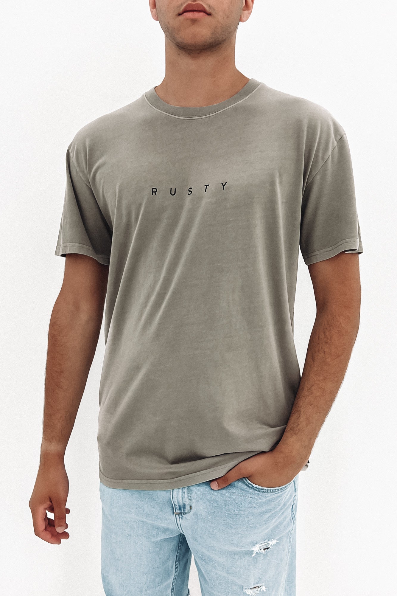 Acid Cut Short Sleeve Tee Frost Grey