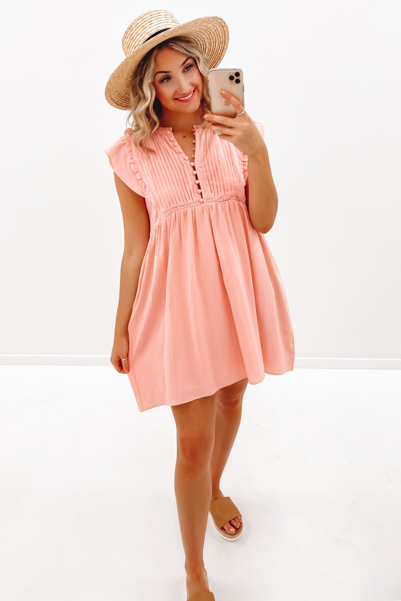 Alix Mini Dress Coral