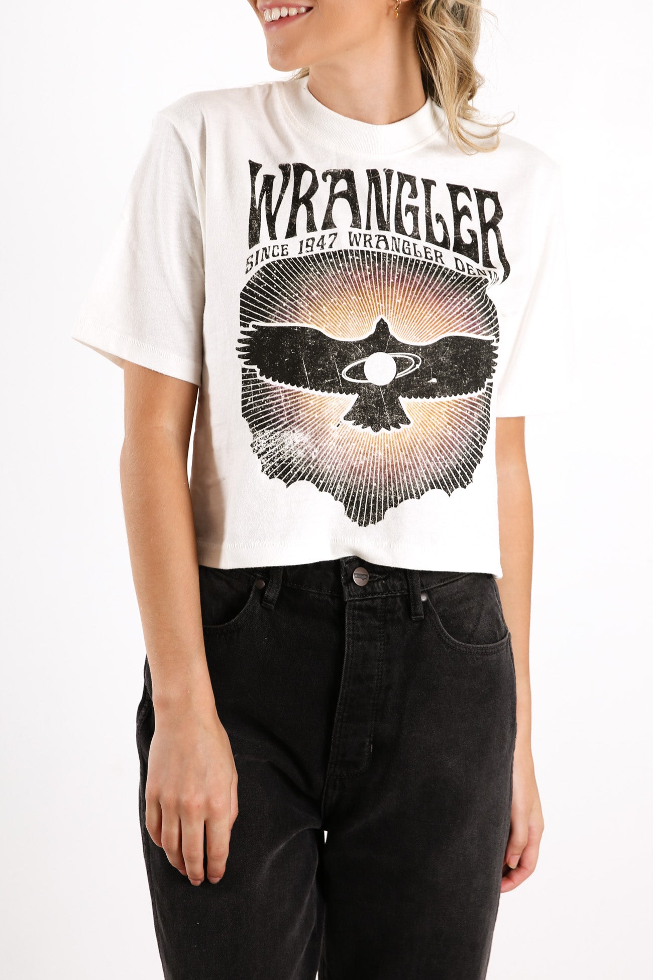 All Sparks Crop Tee Vintage White
