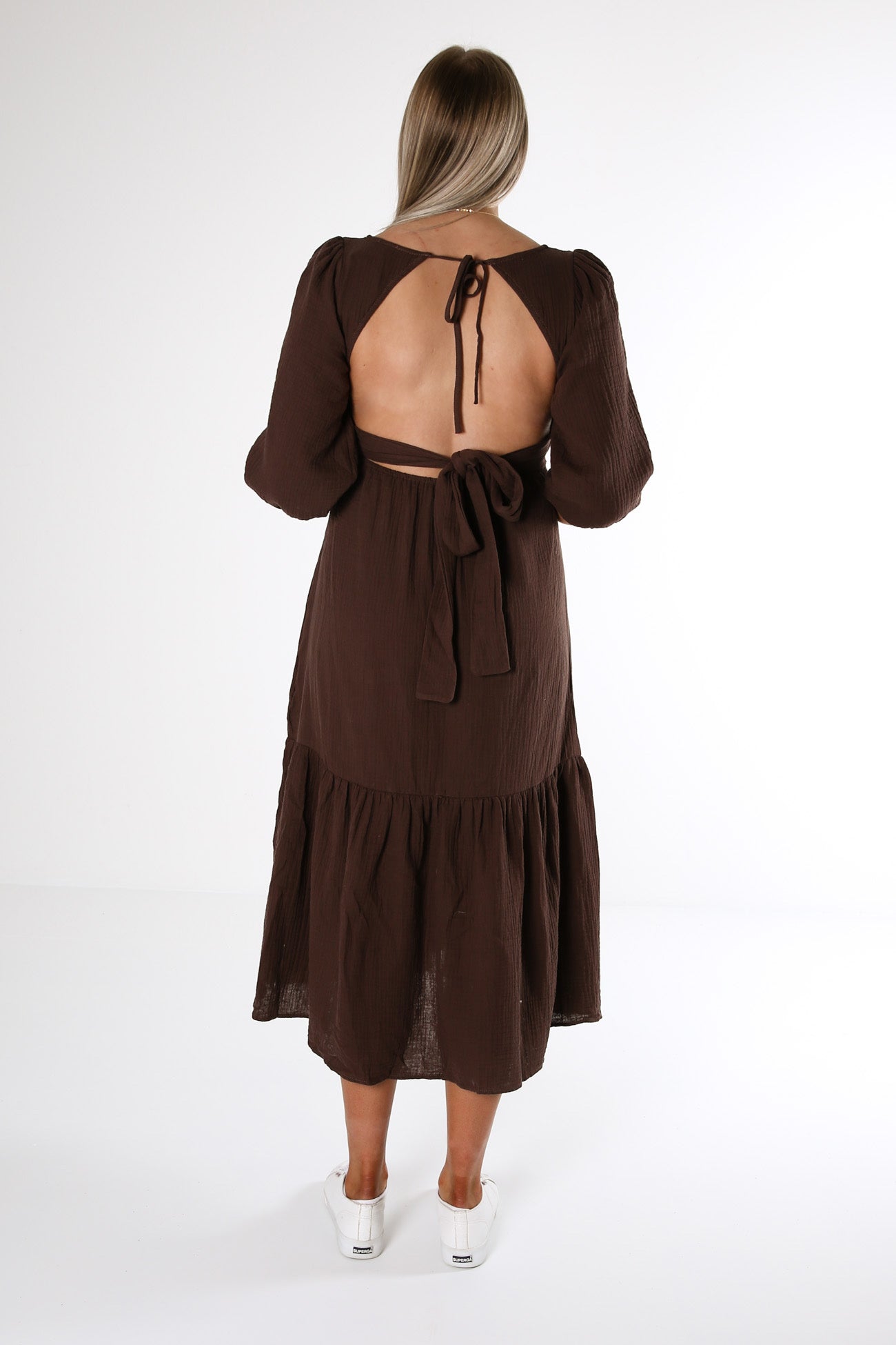 Amara Midi Dress Brown