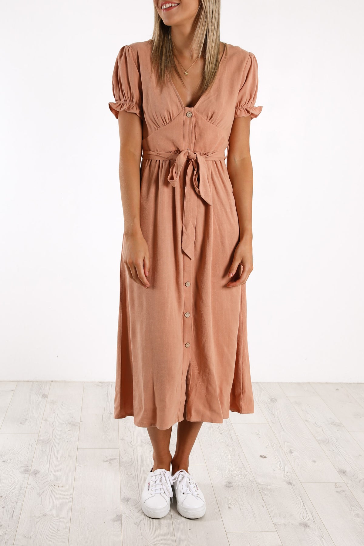 Anastasia Midi Dress Rust