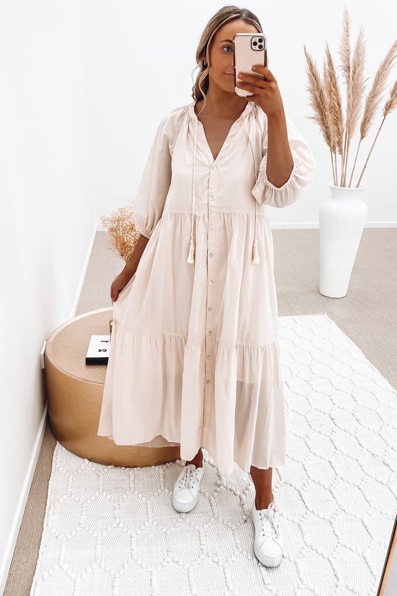Apollo Maxi Dress Beige