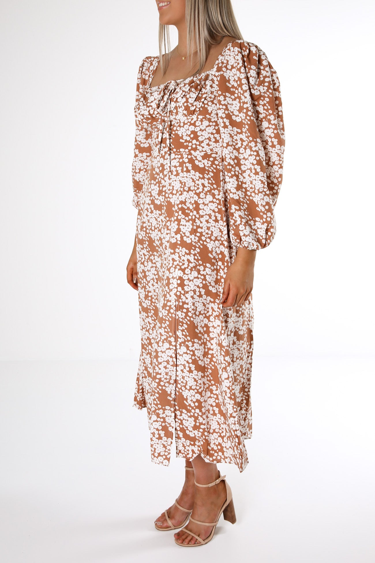 Aubrey Midi Dress Tan