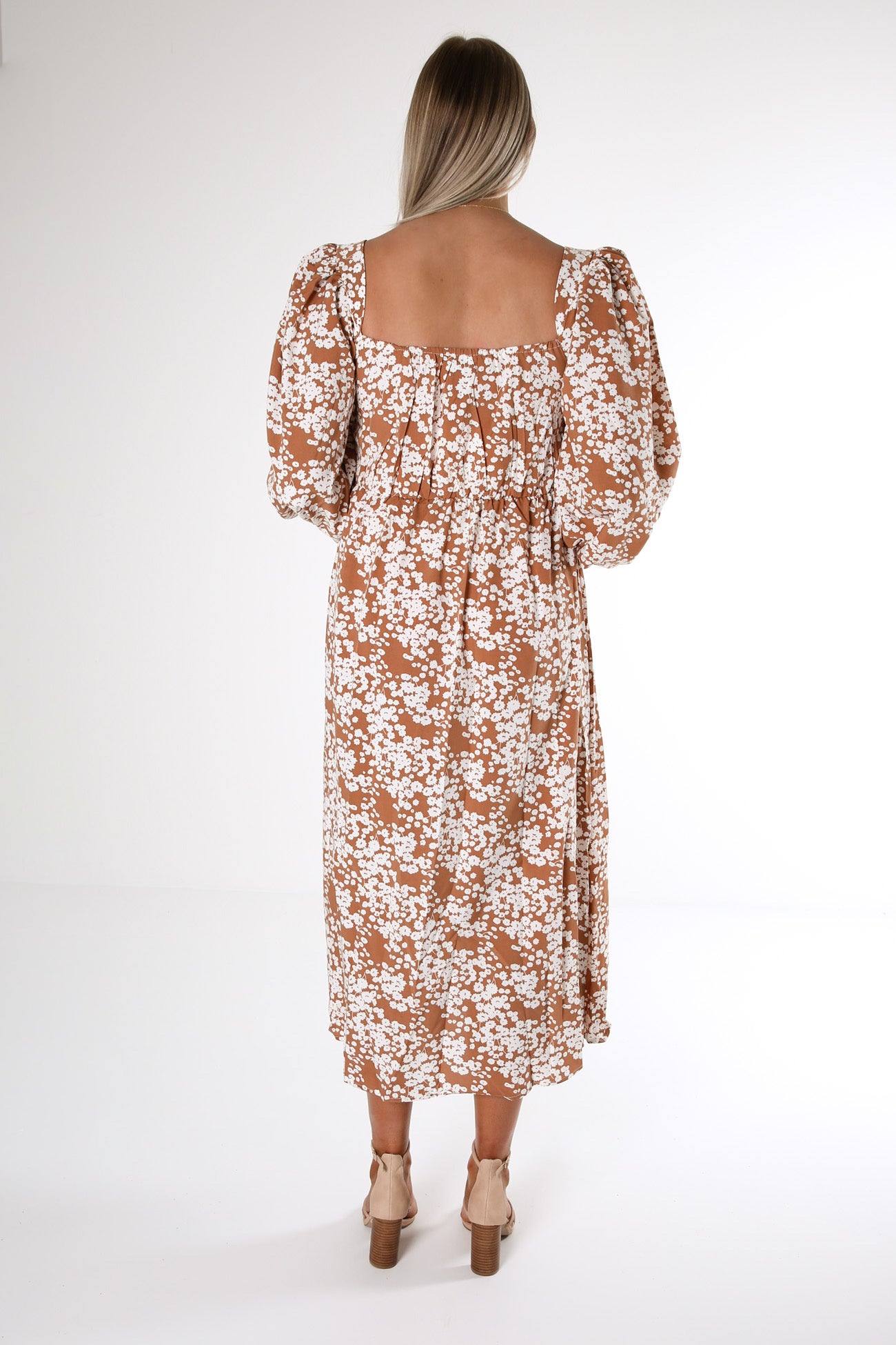 Aubrey Midi Dress Tan