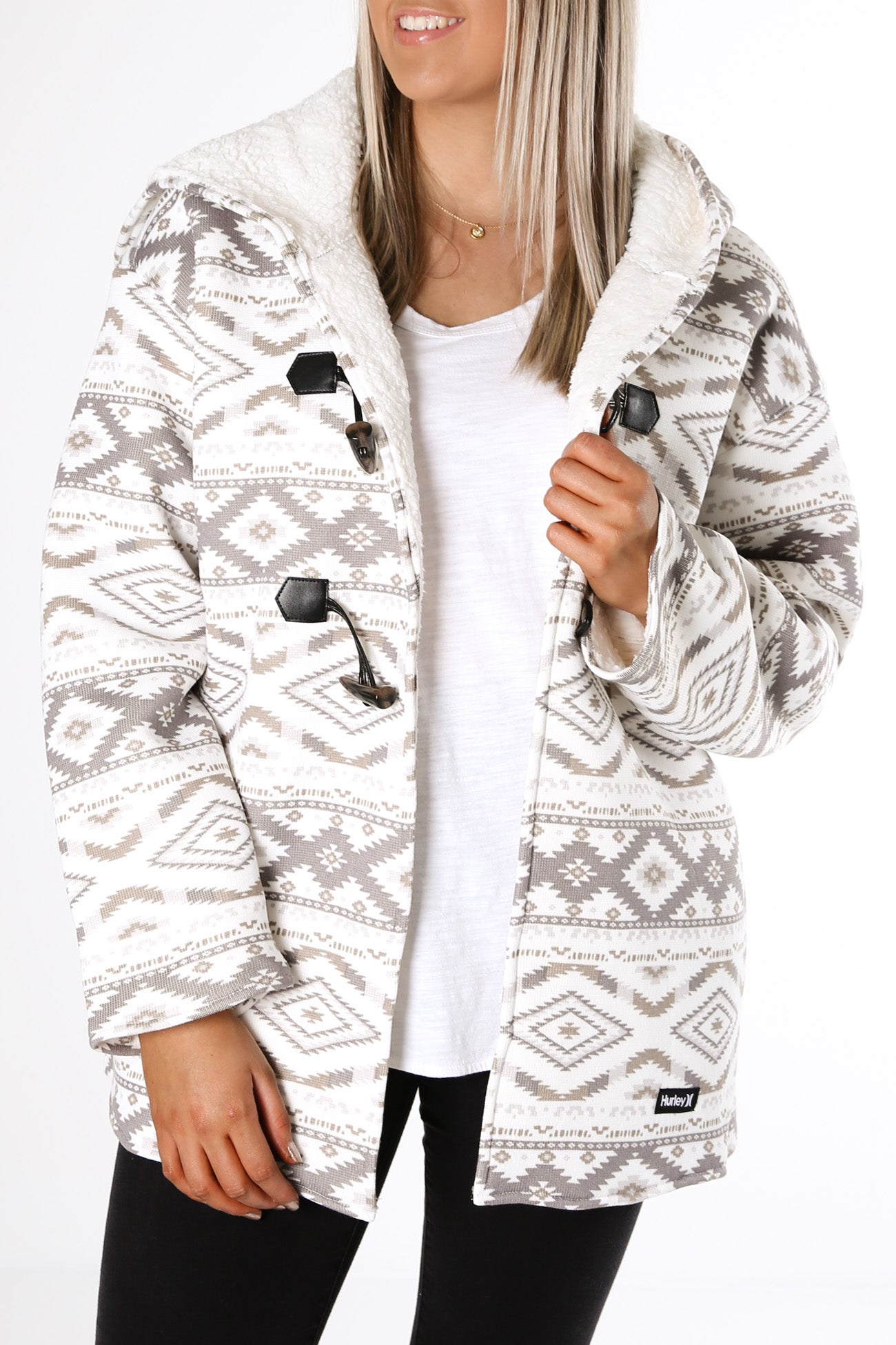Aztec Toggle Jacket Taupe
