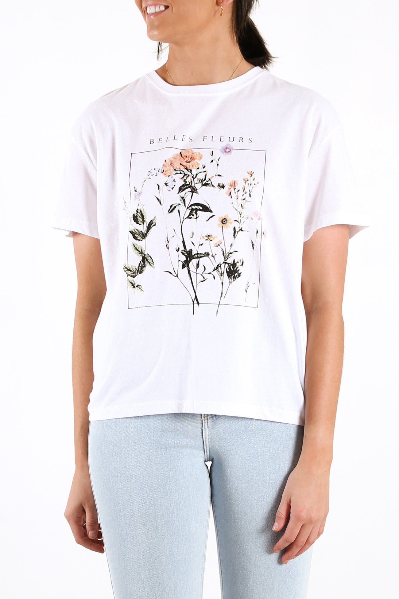 Belle Fleur Tee White