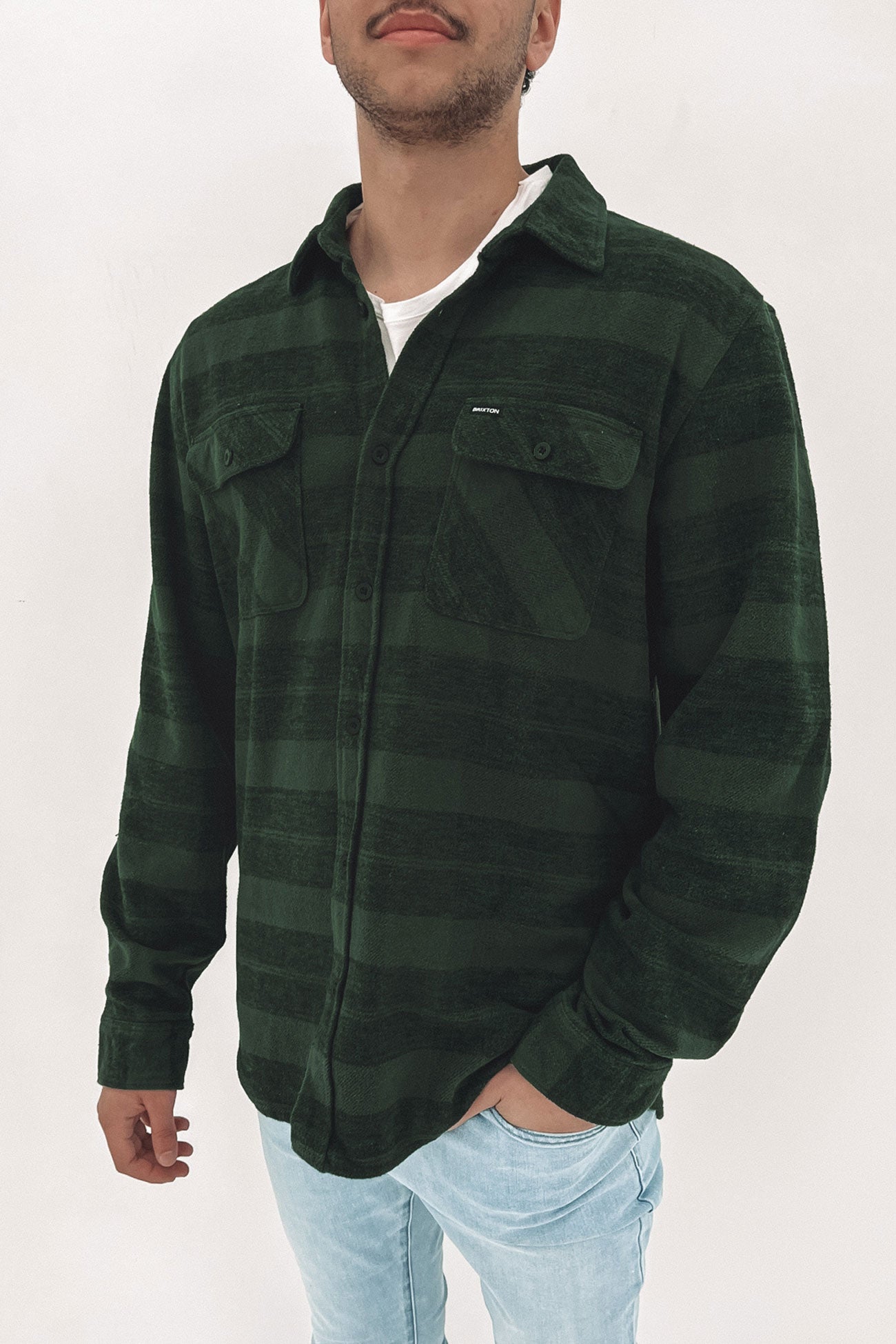 Bowery Heavy Weight Long Sleeve Flannel Forest Green