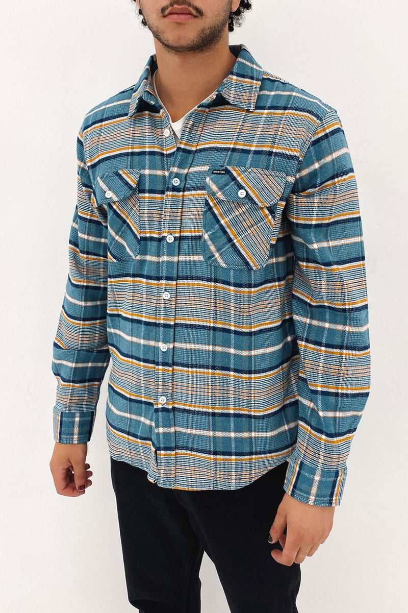 brixton bowery stretch flannel
