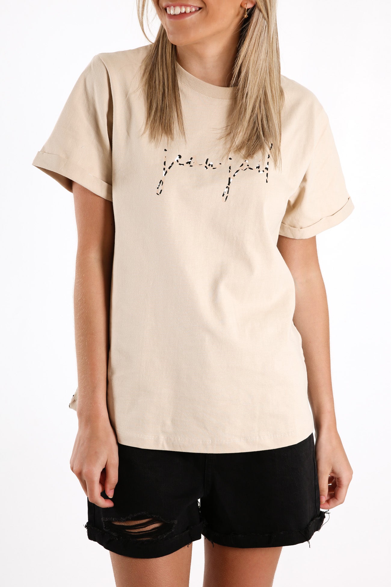 Brave Tee Tan Leopard