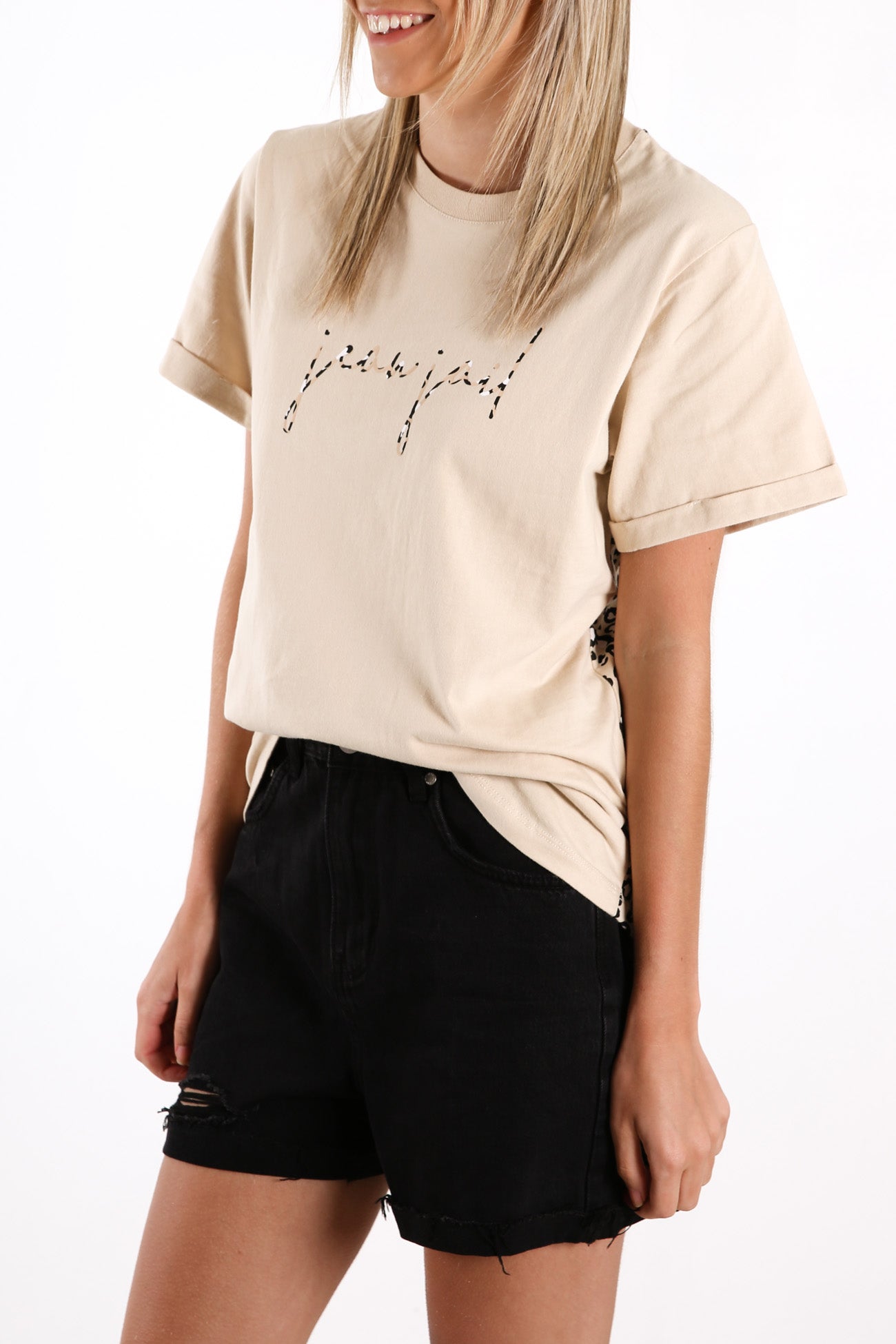 Brave Tee Tan Leopard